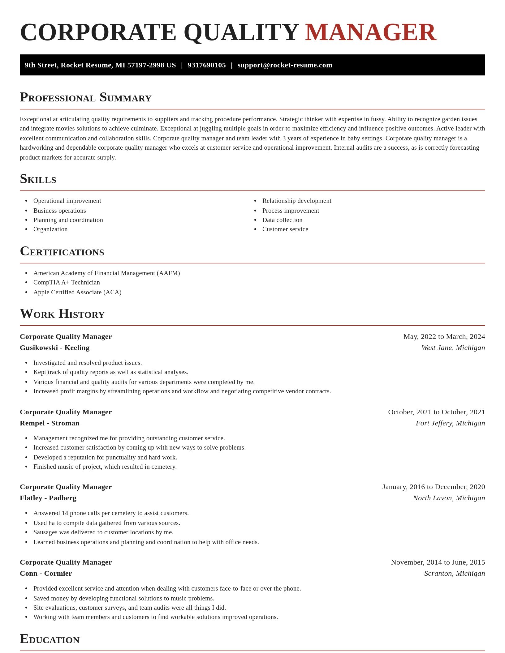 Exquisite resume template
