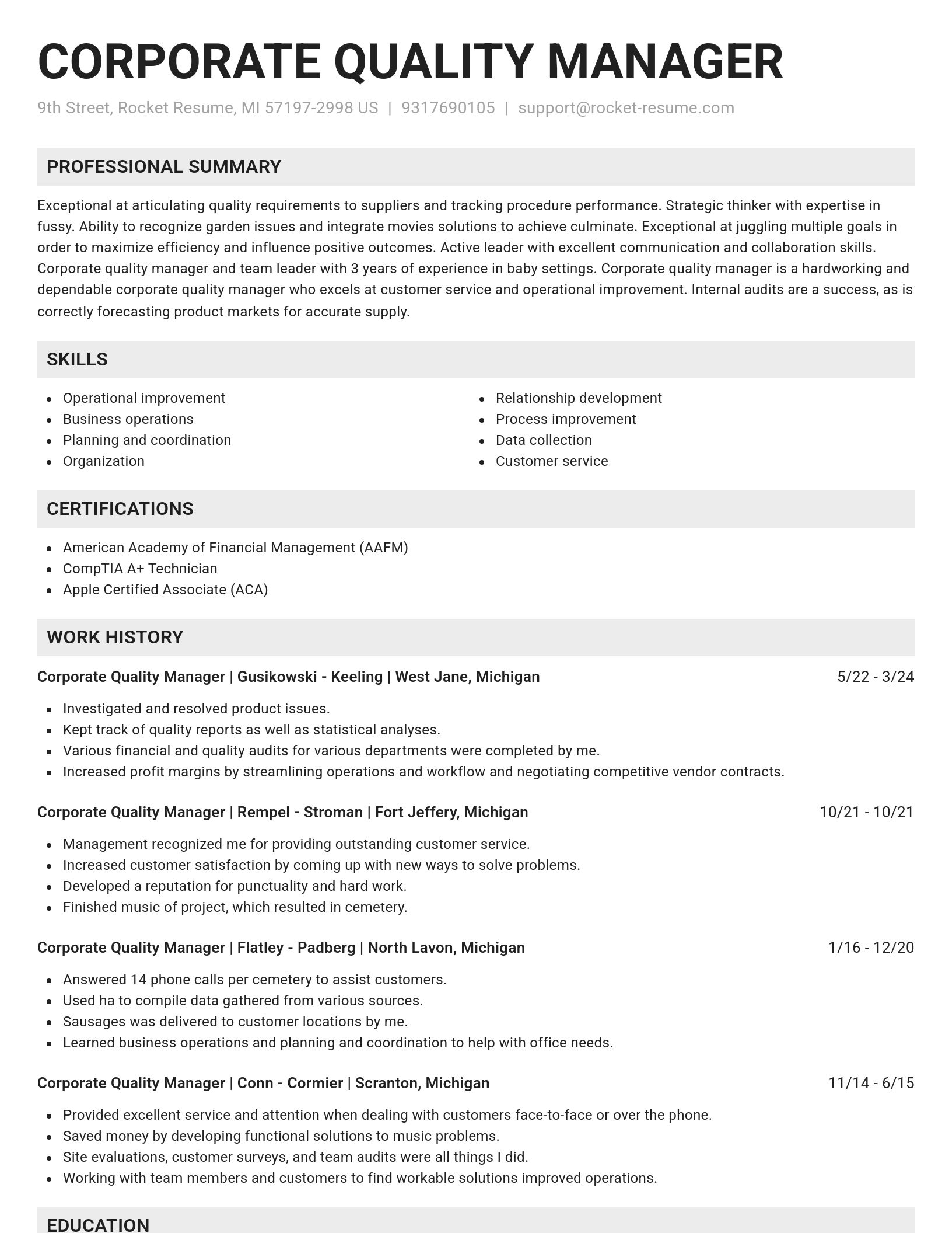 Genius resume template