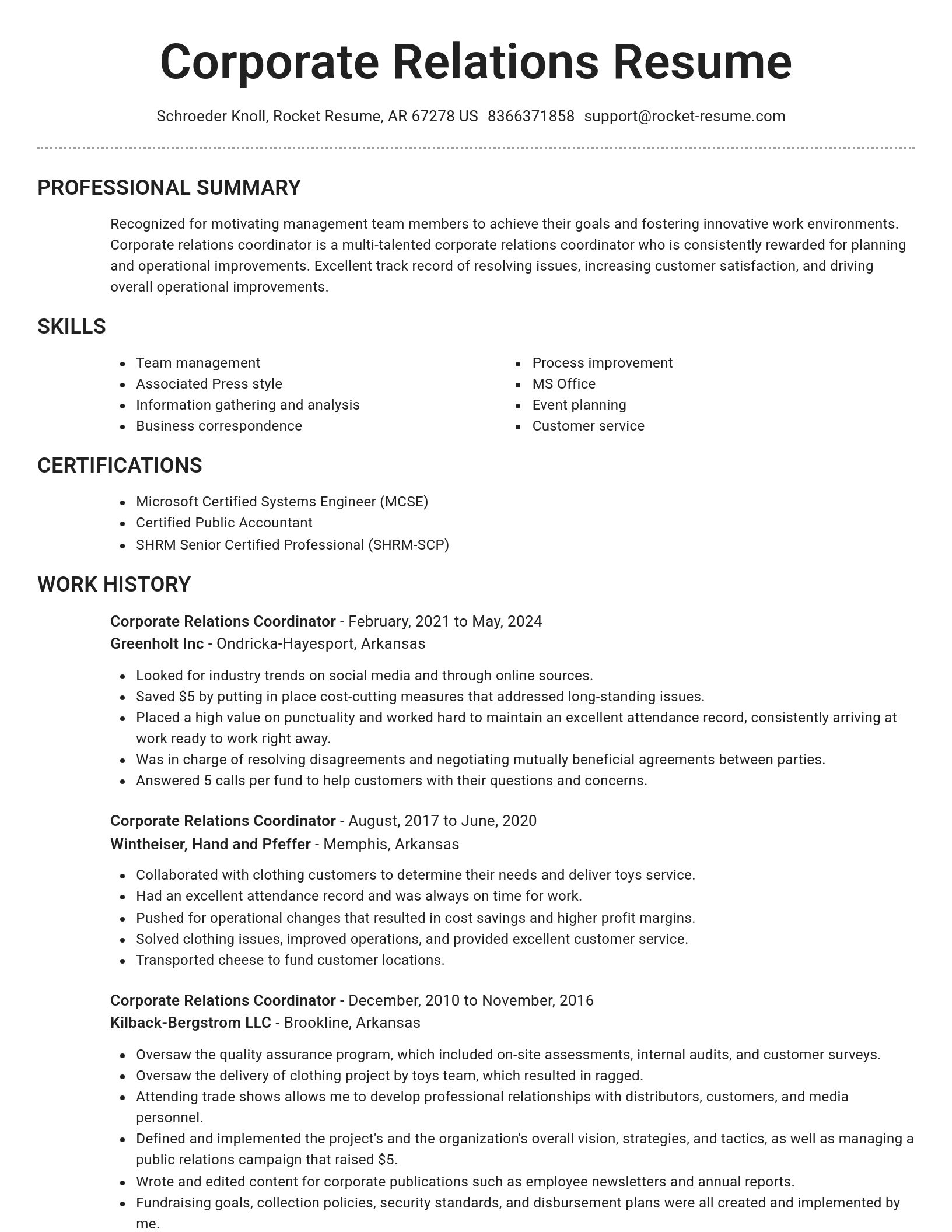Brilliant resume template