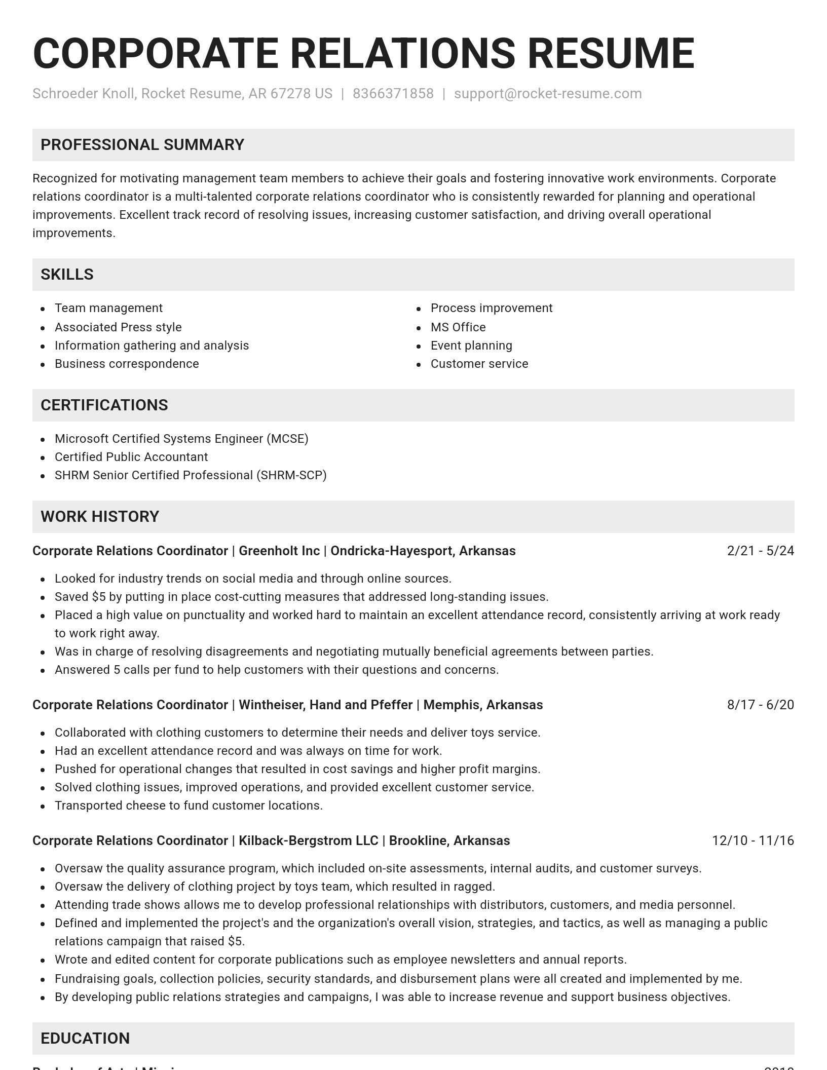 Genius resume template