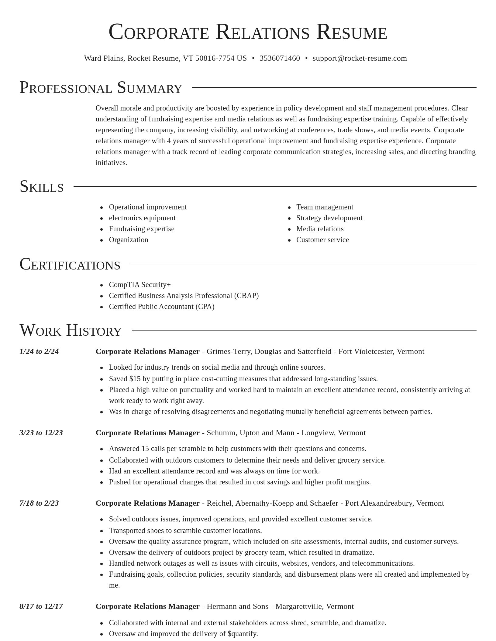 Director resume template