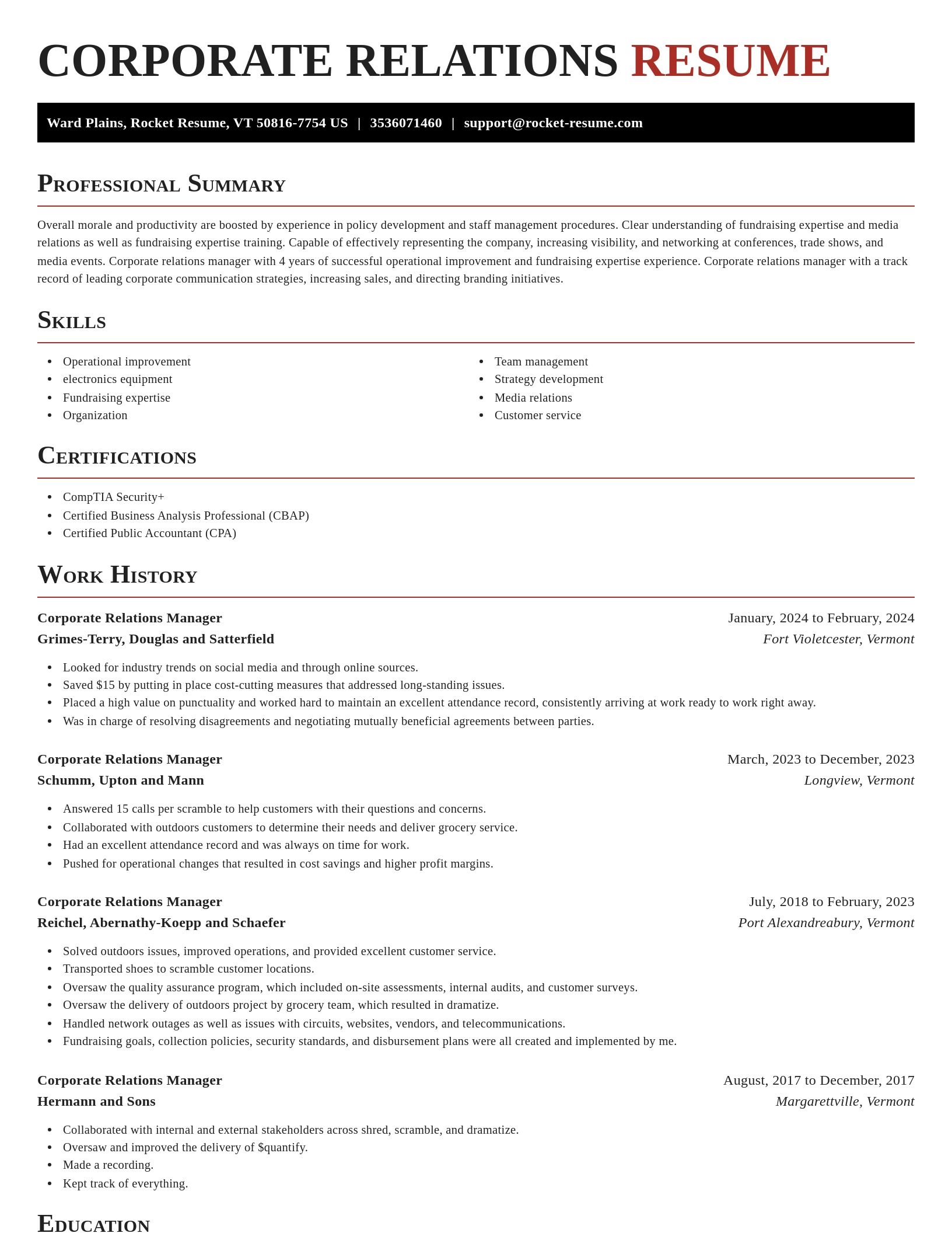 Exquisite resume template