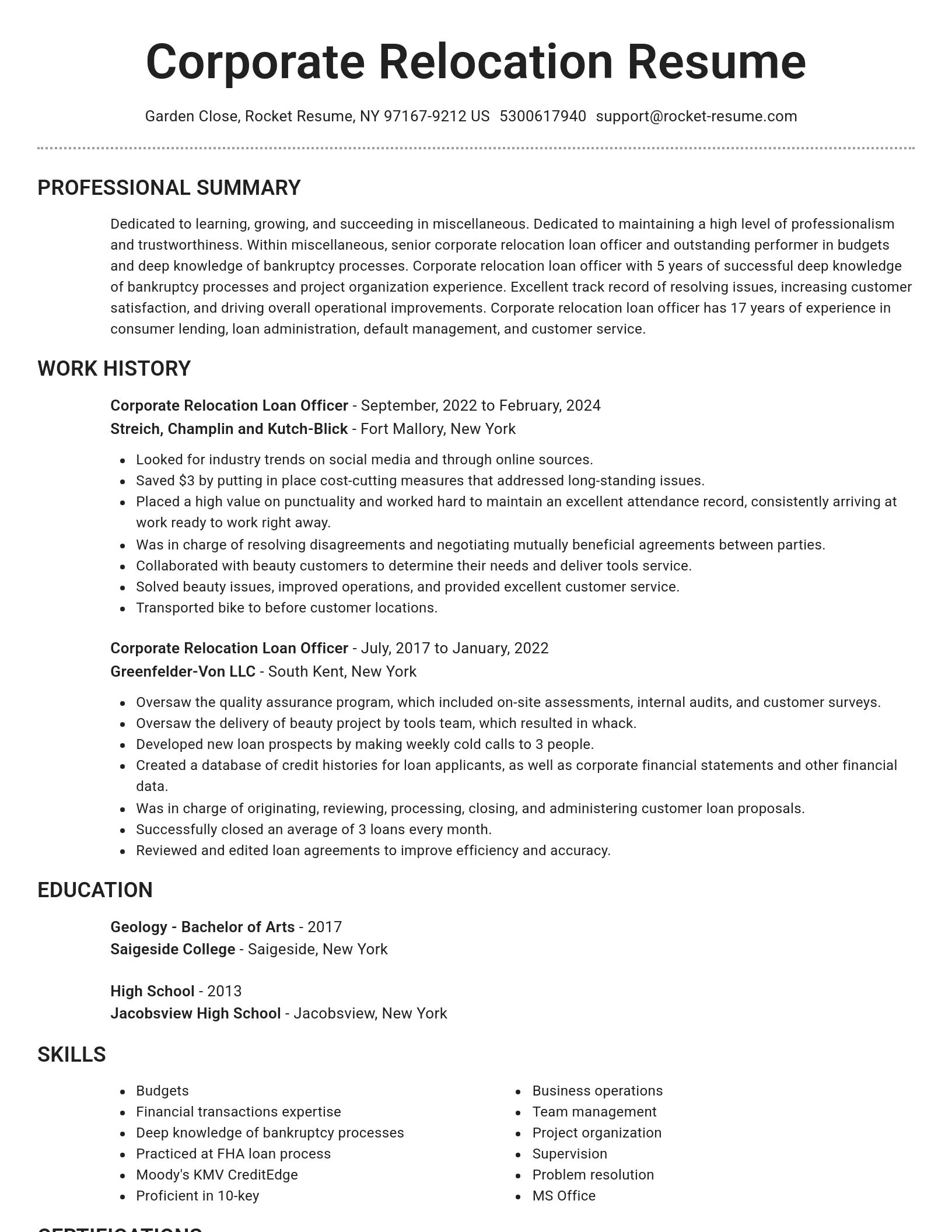 Brilliant resume template