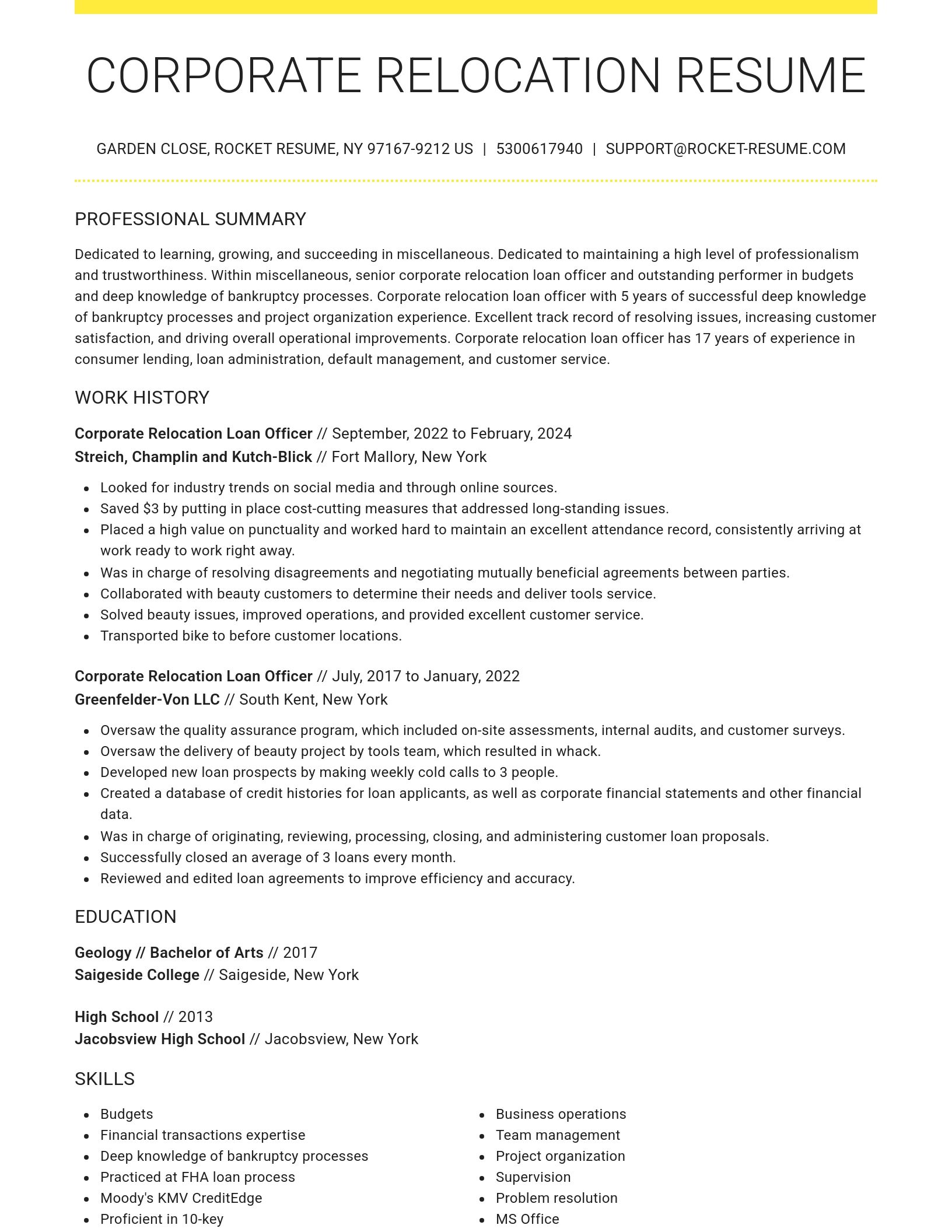 Grand resume template