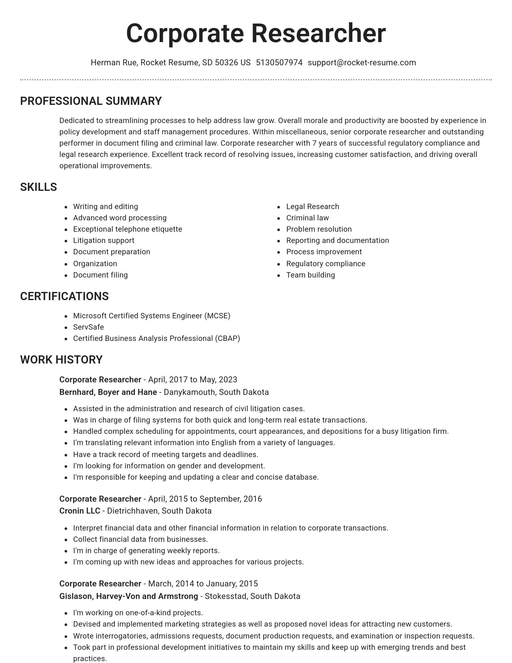 Brilliant resume template