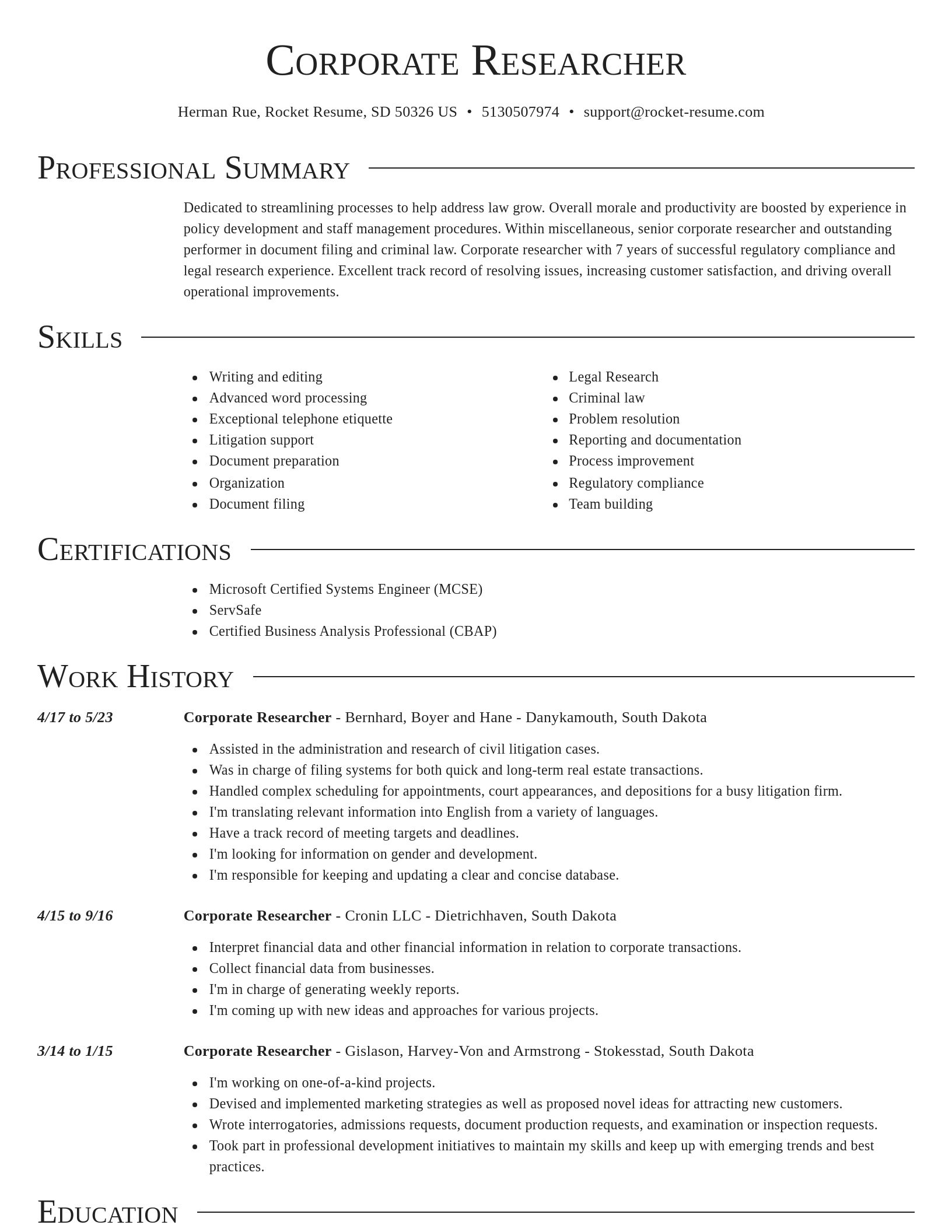 Director resume template