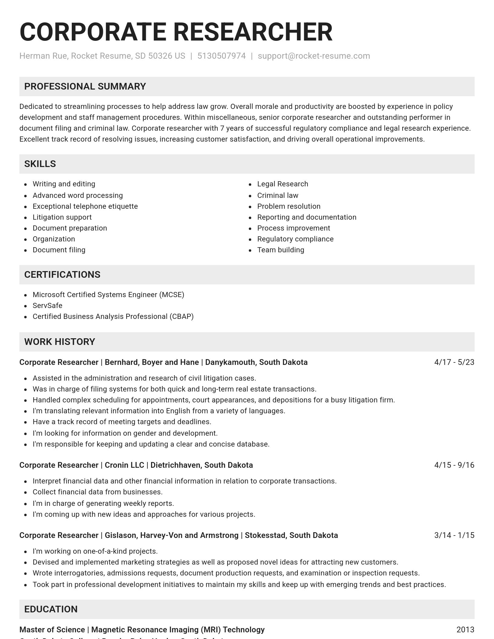 Genius resume template
