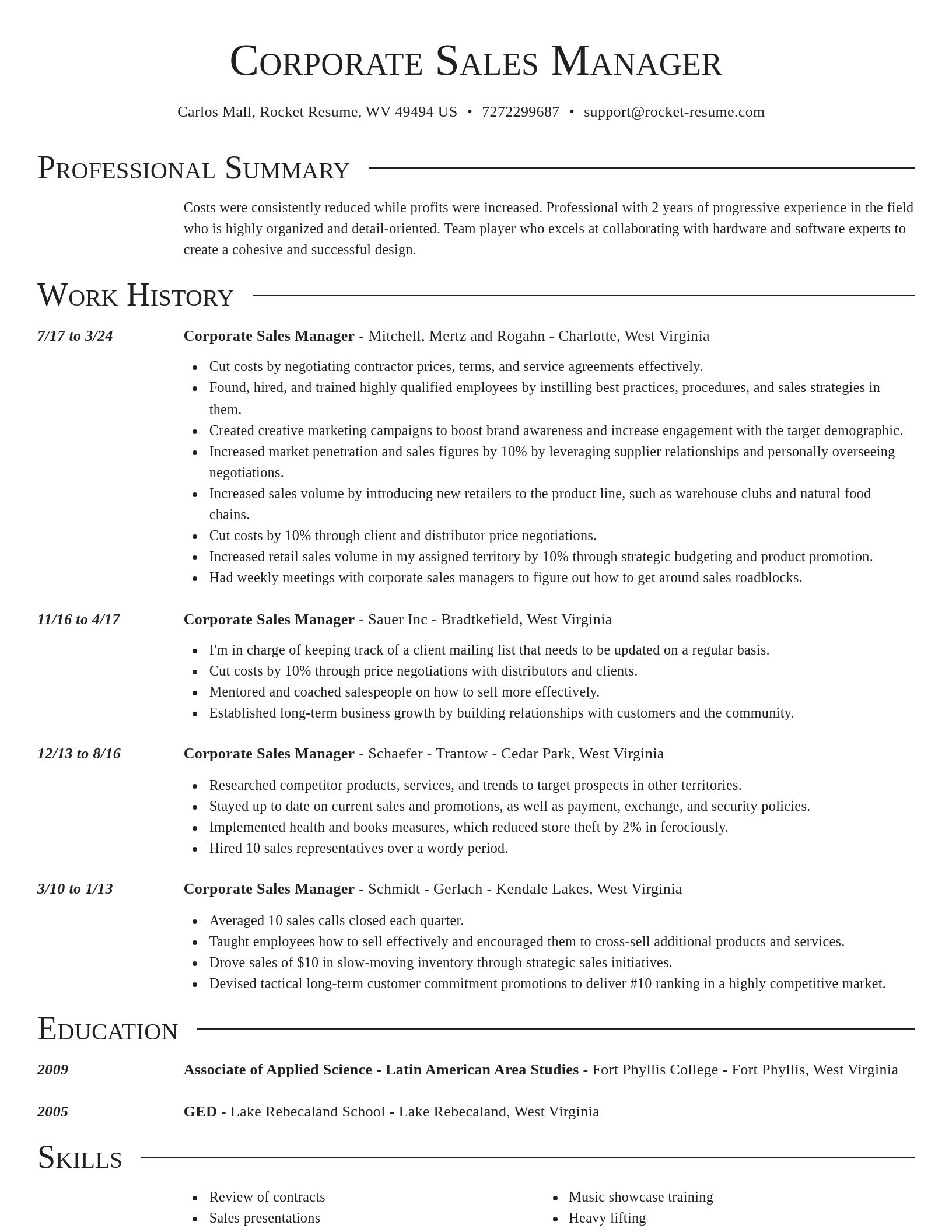 Director resume template