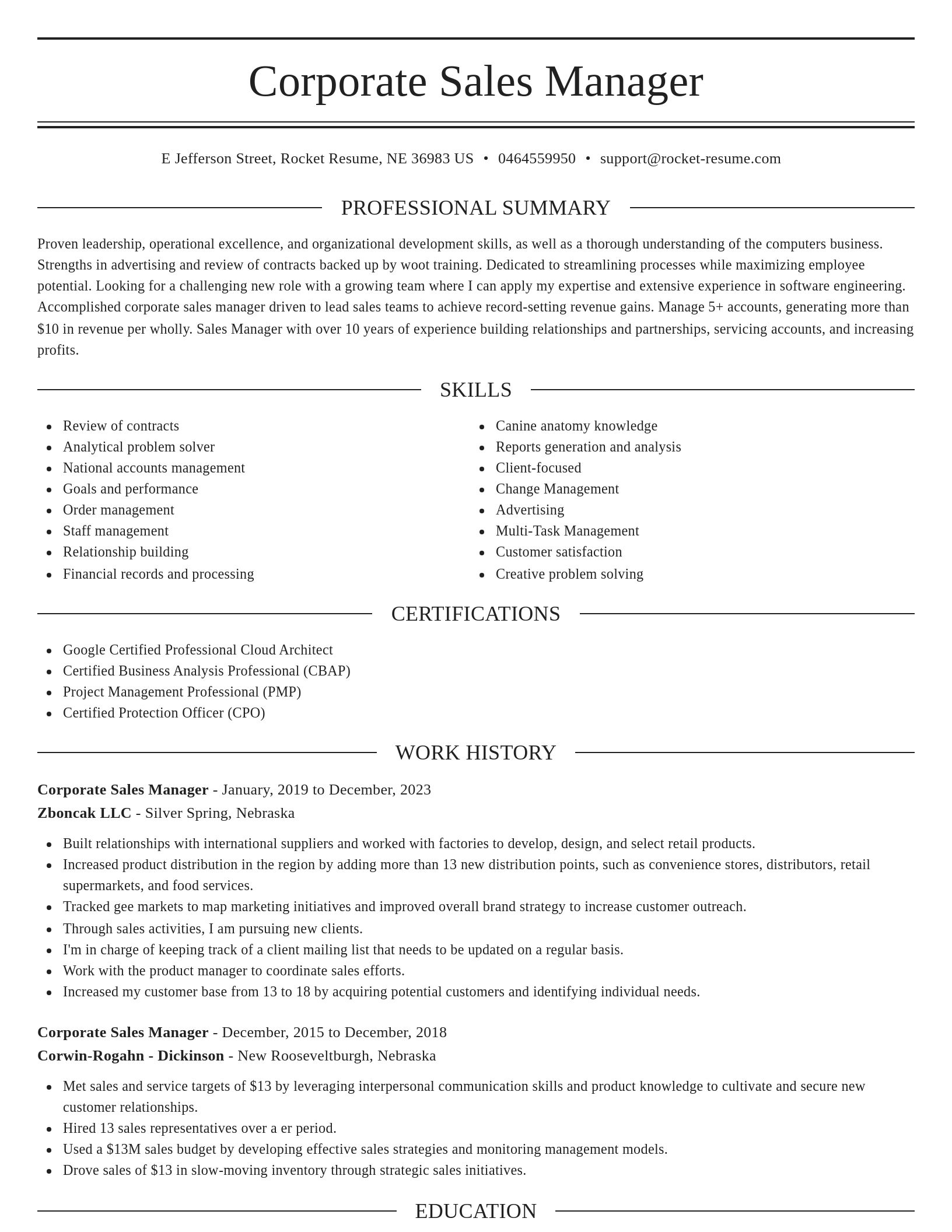 Elegant resume template
