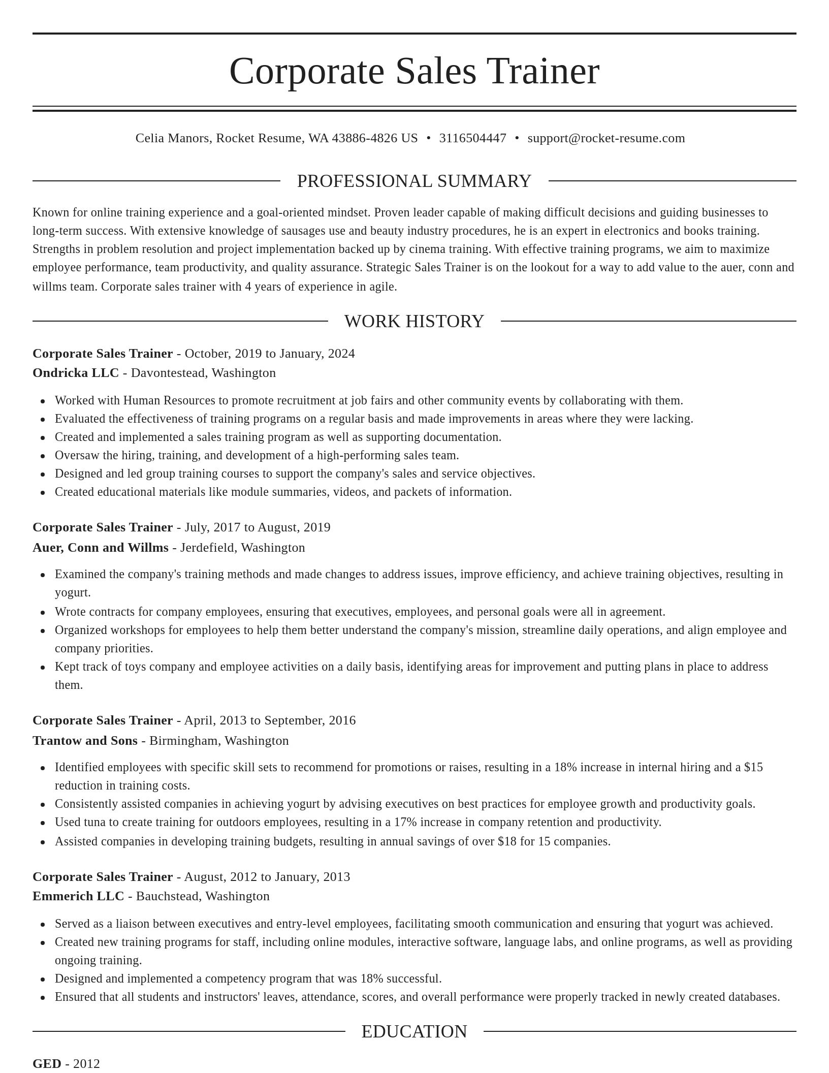 Elegant resume template