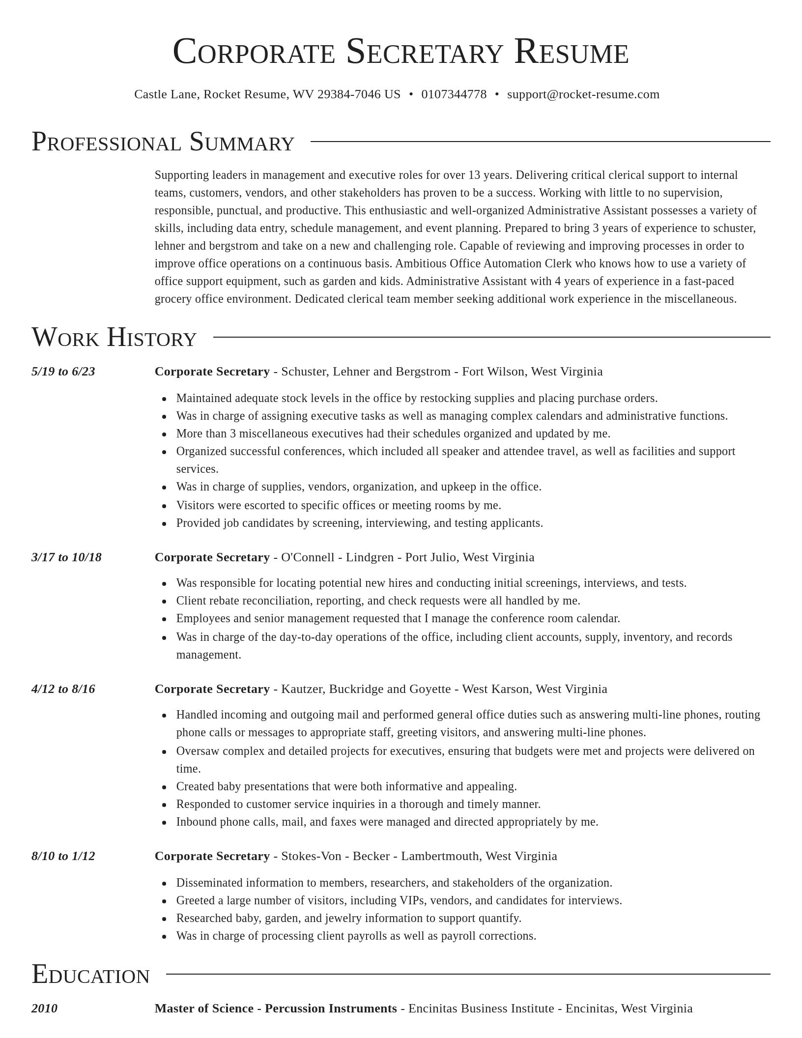 Director resume template
