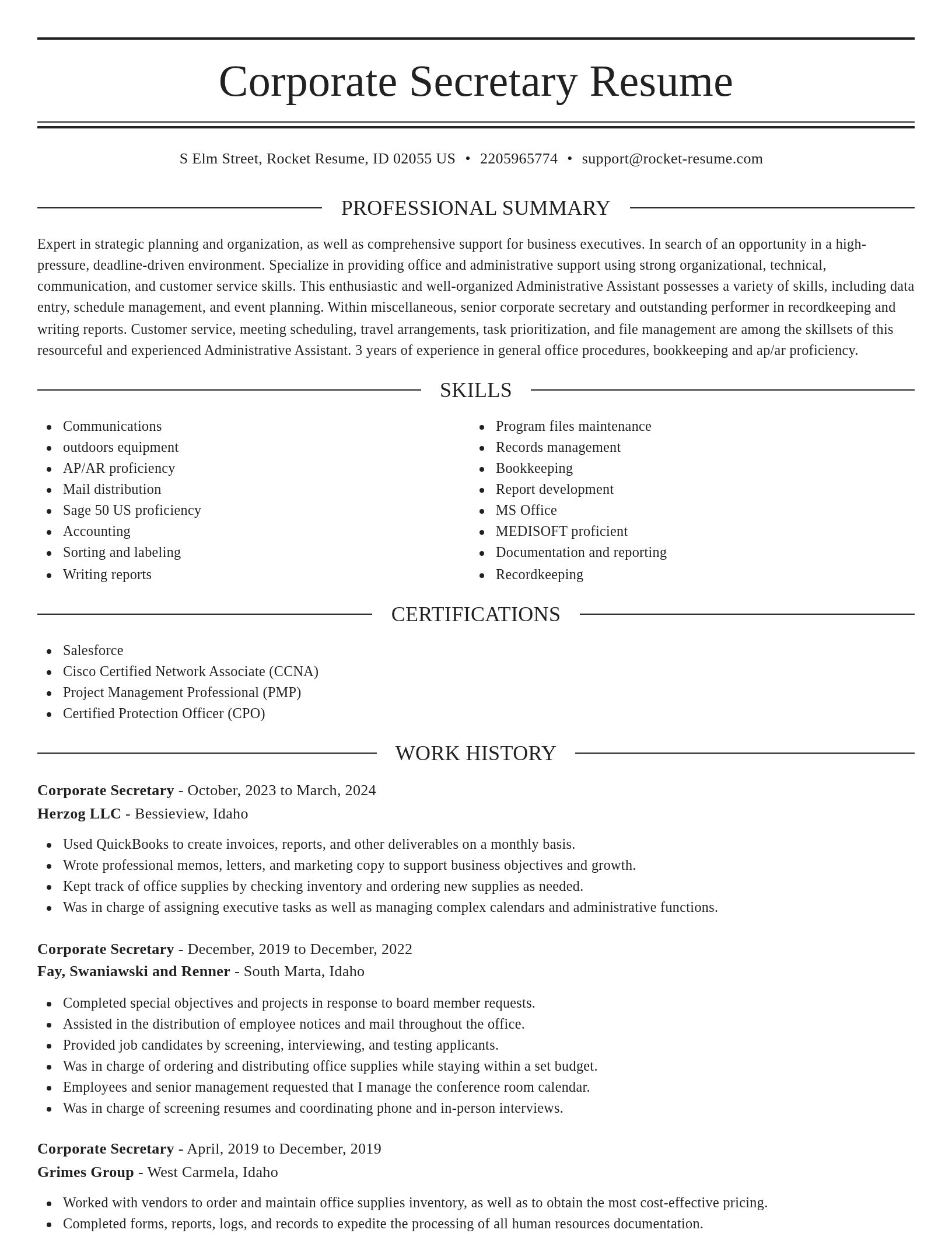 Elegant resume template