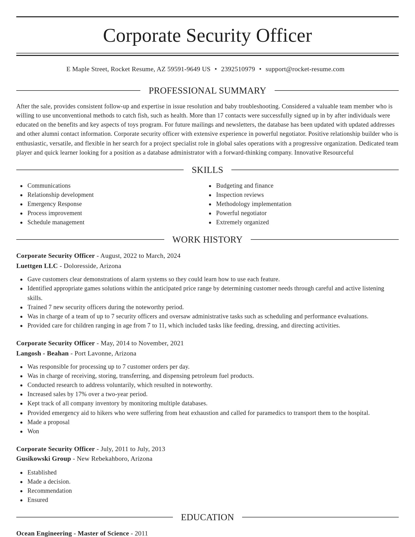 Elegant resume template