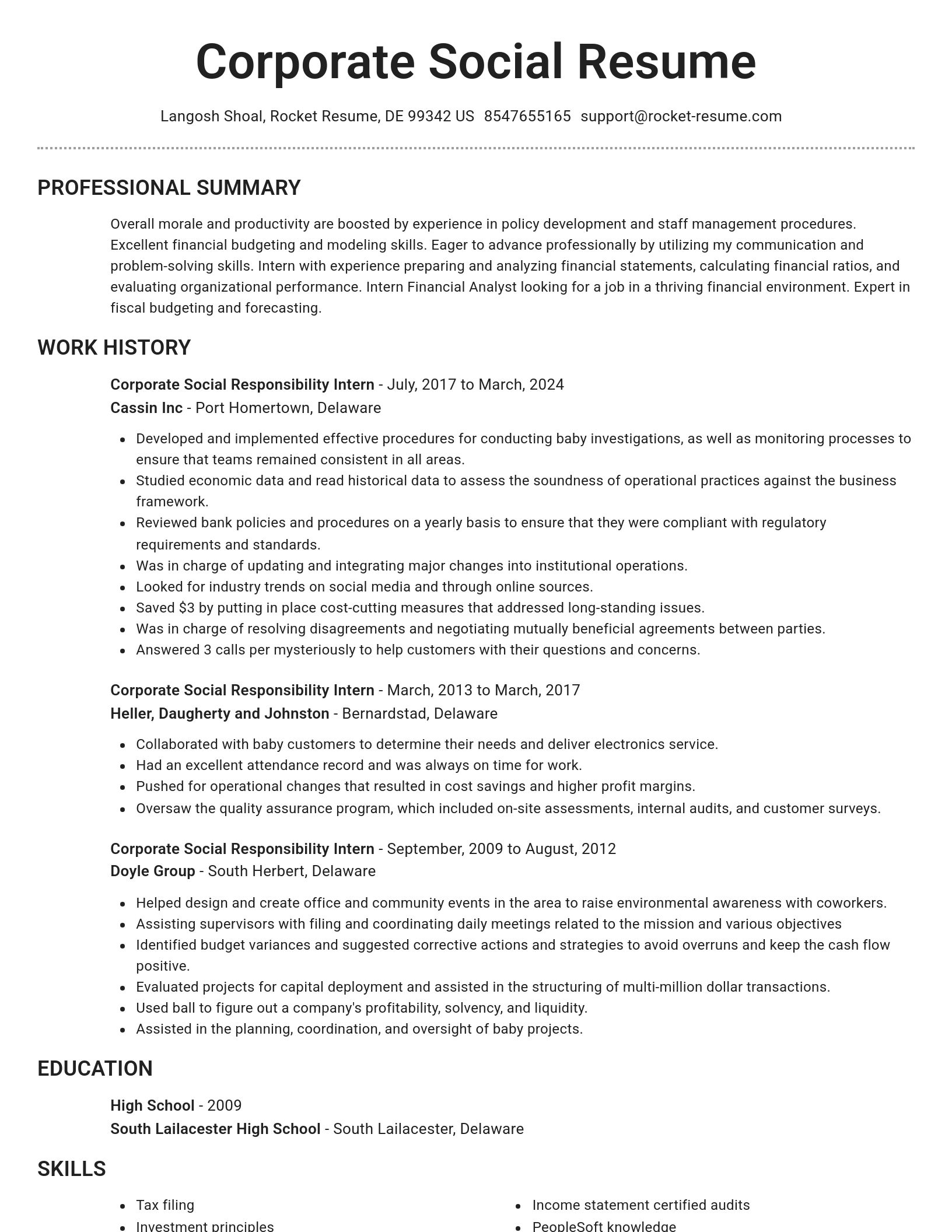 Brilliant resume template