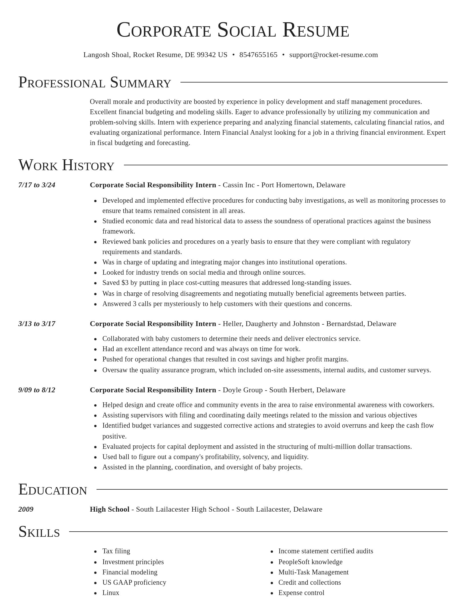 Director resume template