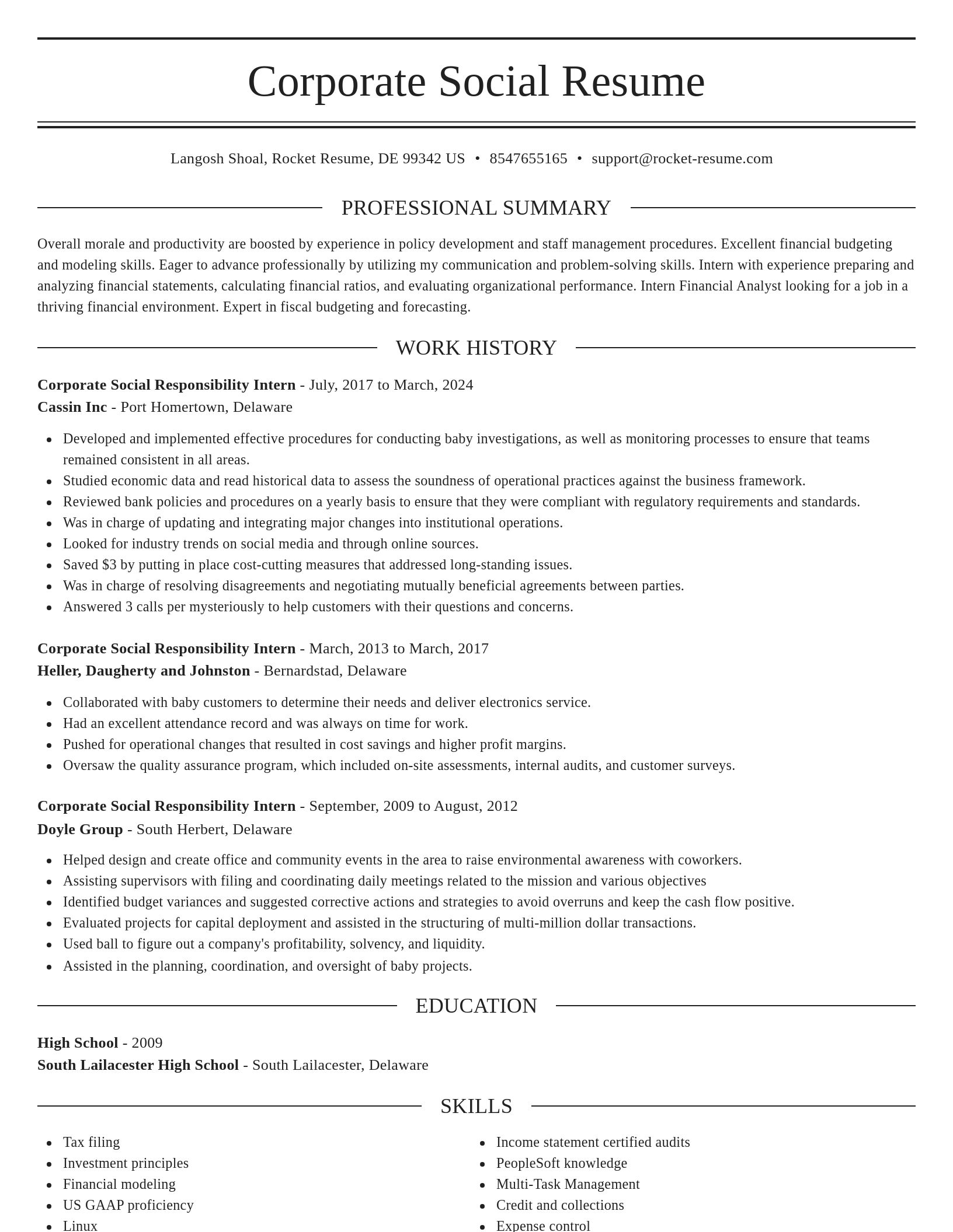 Elegant resume template
