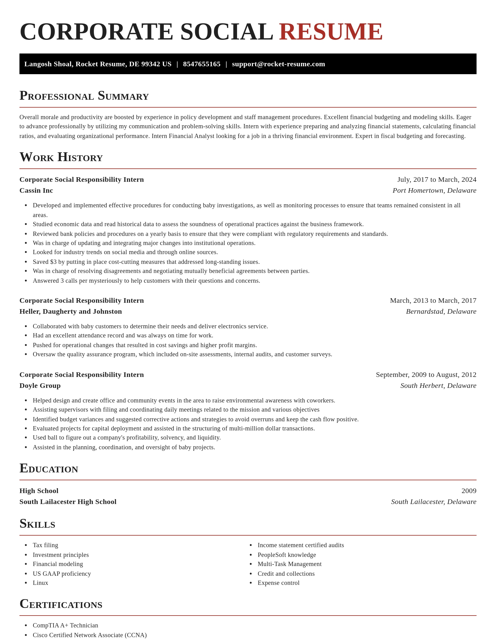 Exquisite resume template