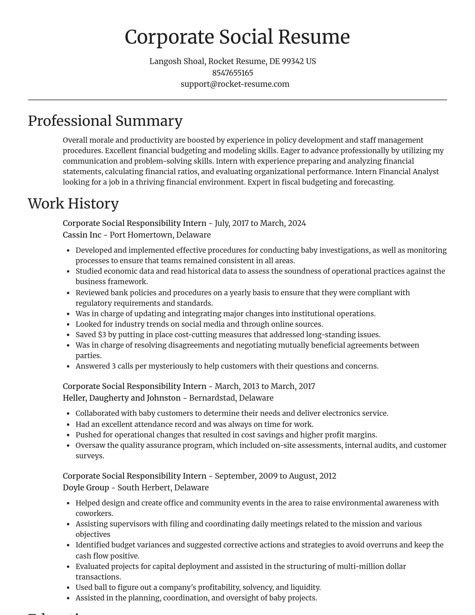 Focal Point resume template