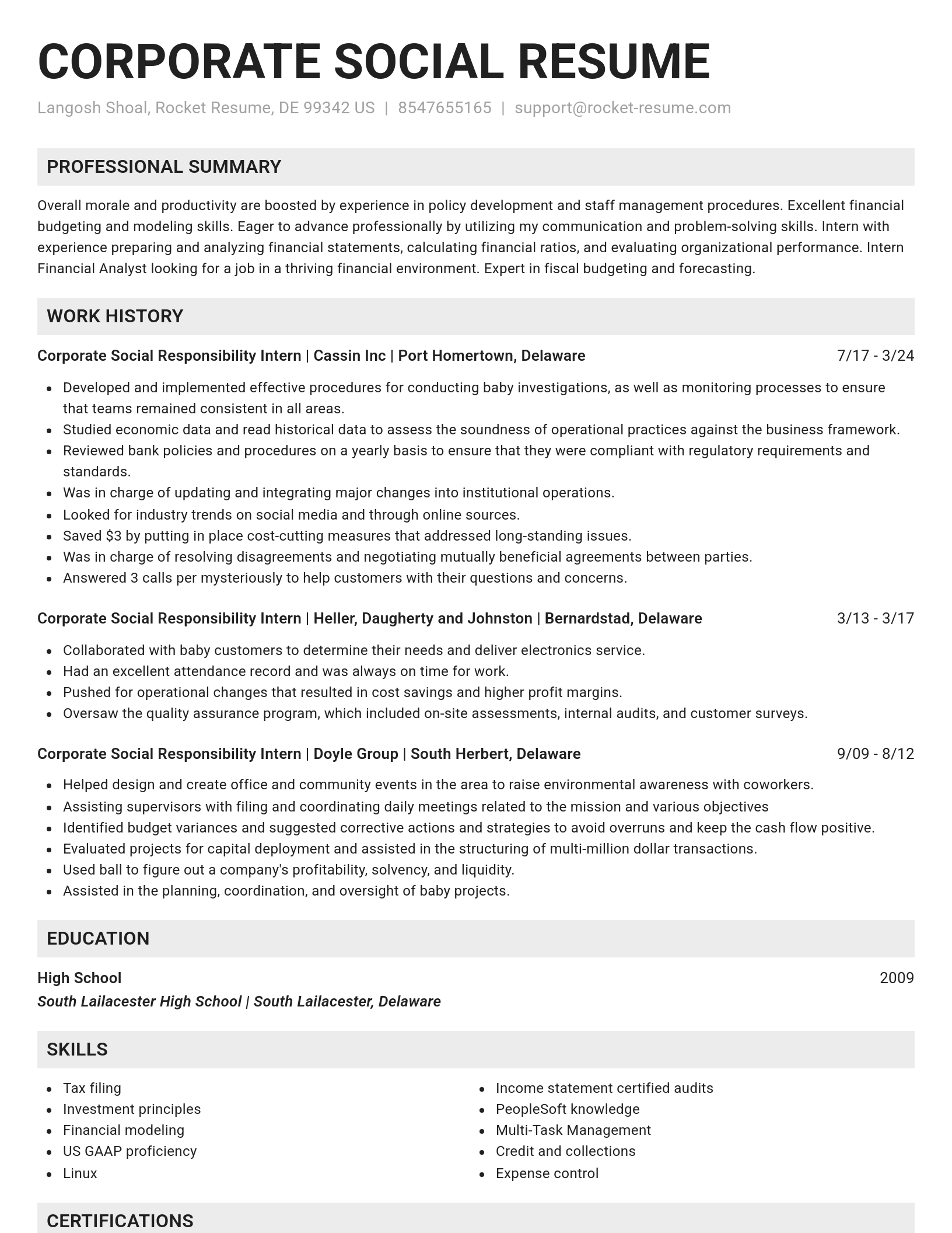 Genius resume template