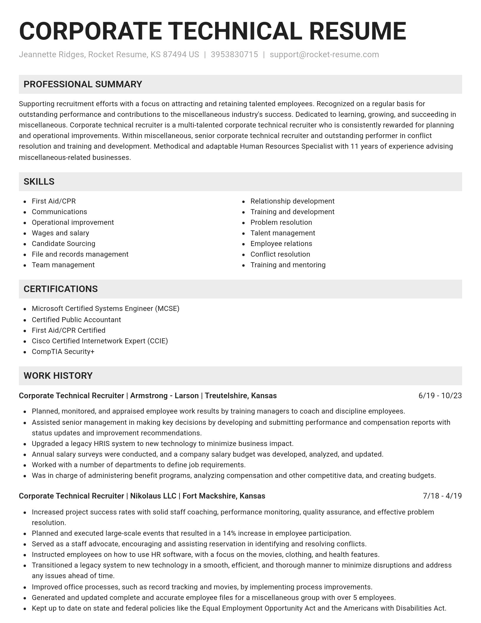 Genius resume template