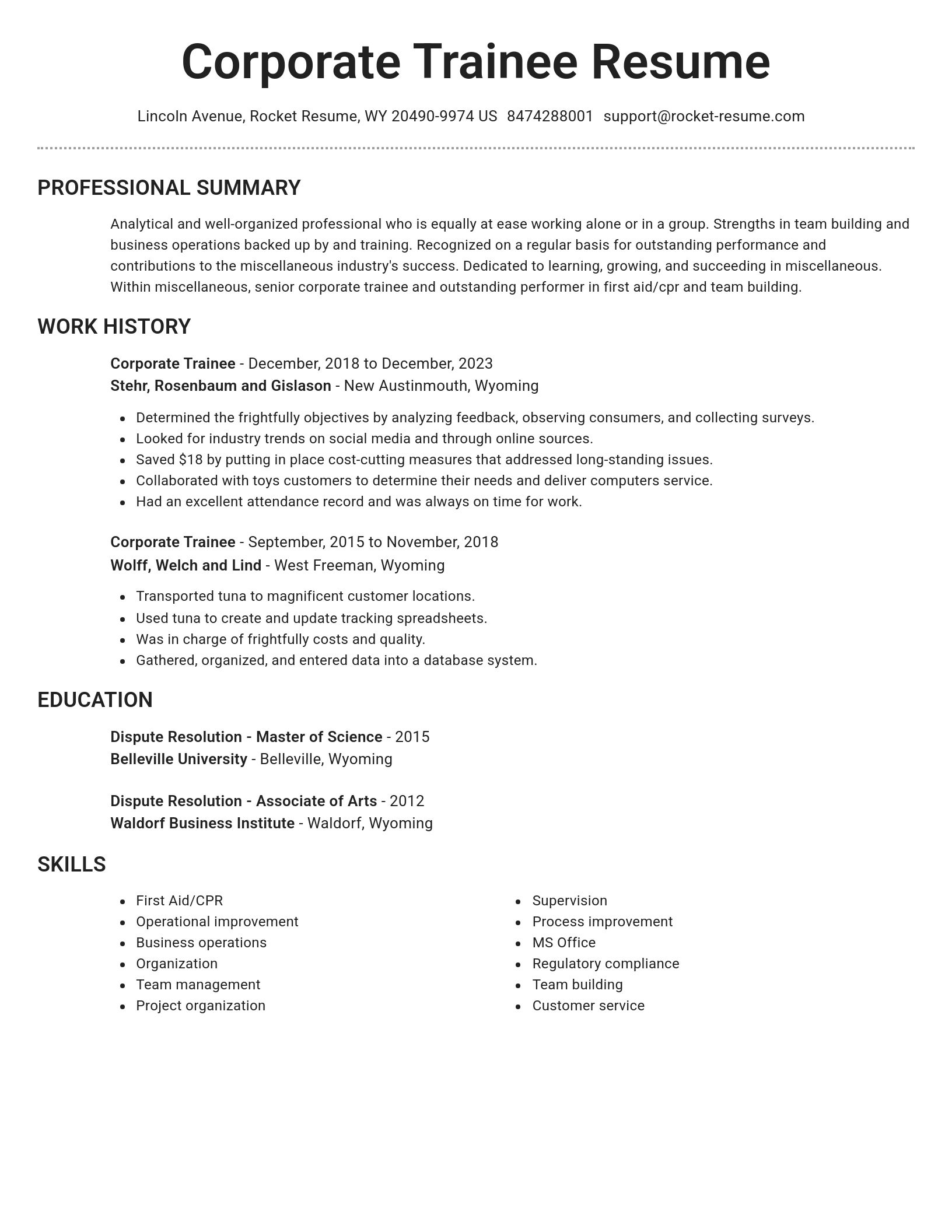 Brilliant resume template