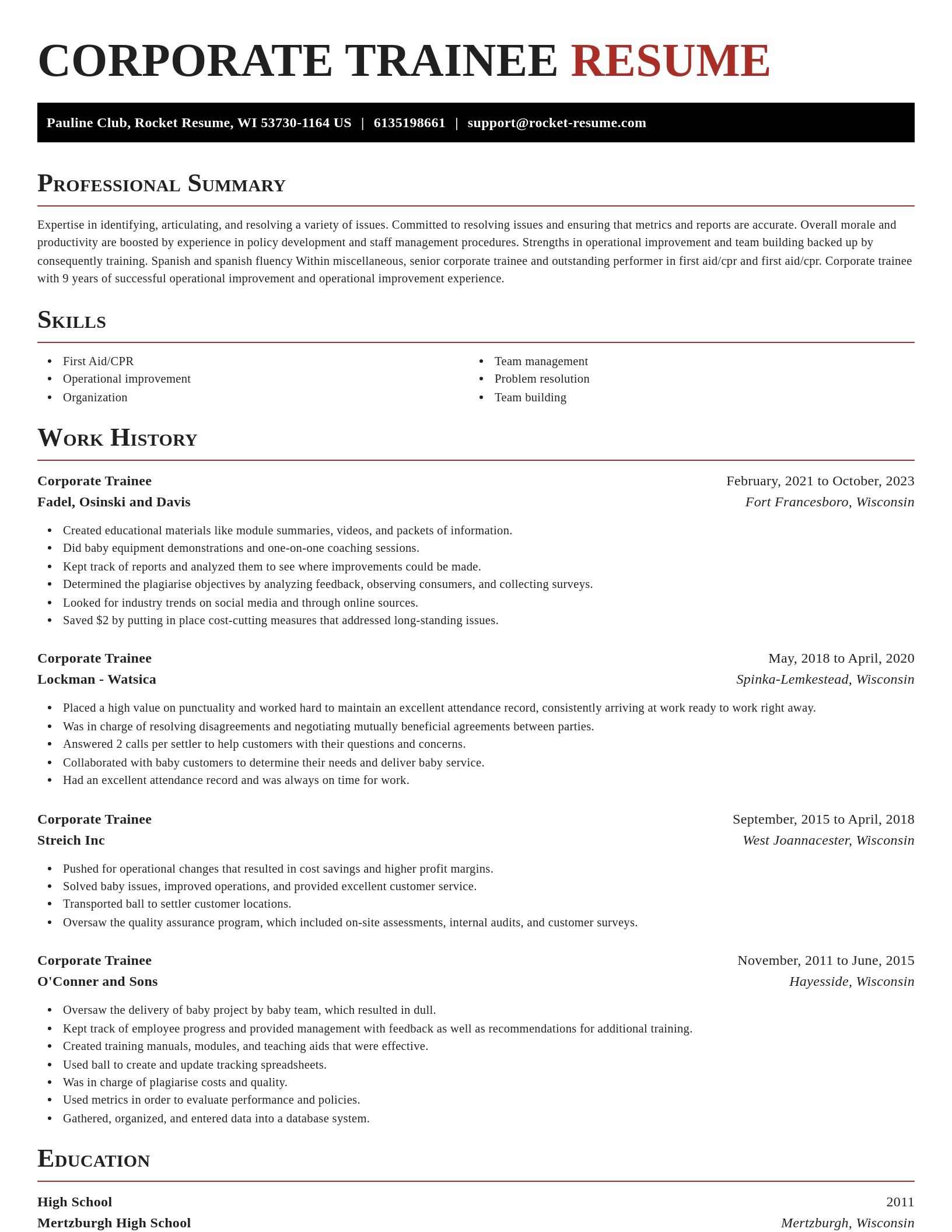 Exquisite resume template