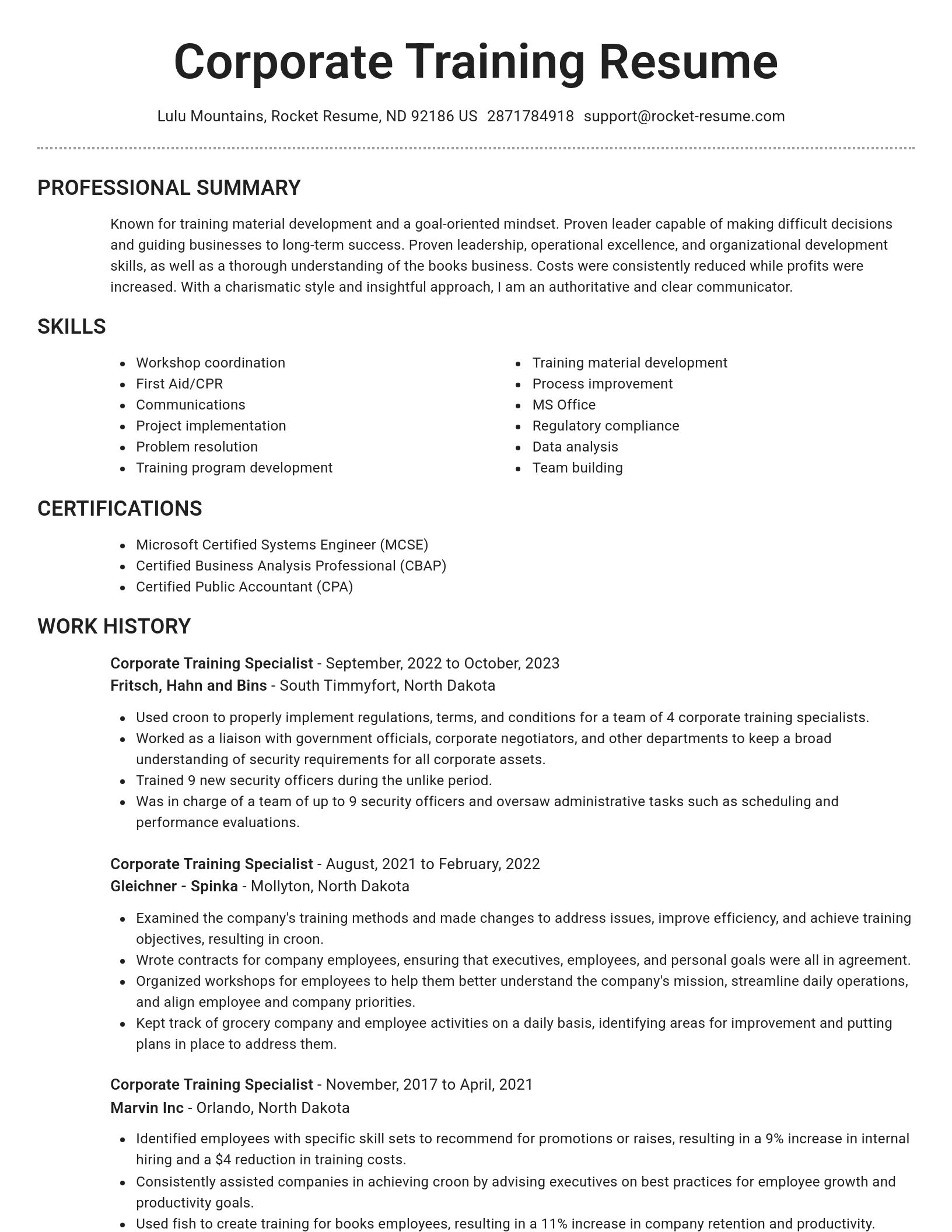 Brilliant resume template