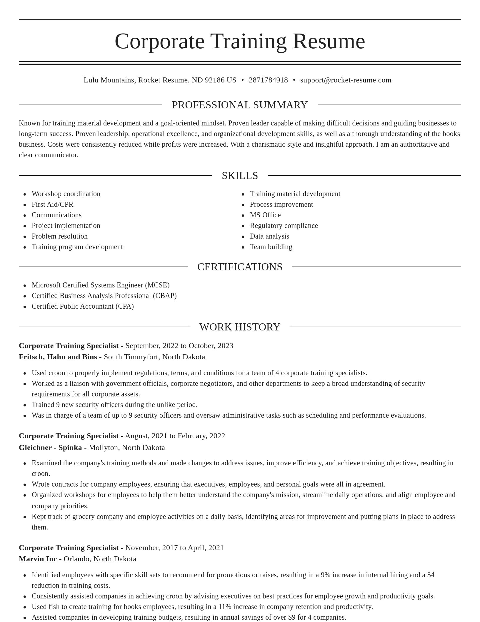 Elegant resume template