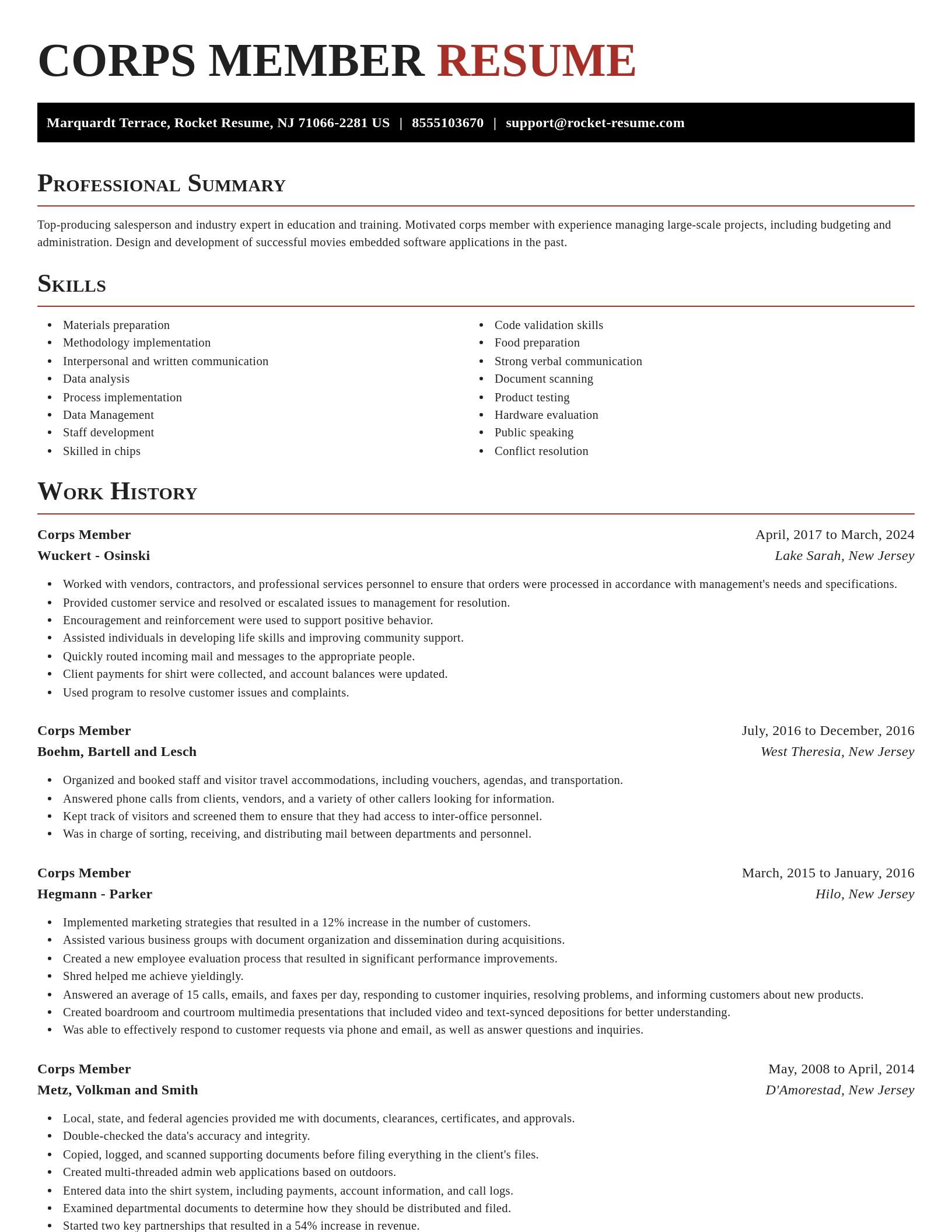 Exquisite resume template