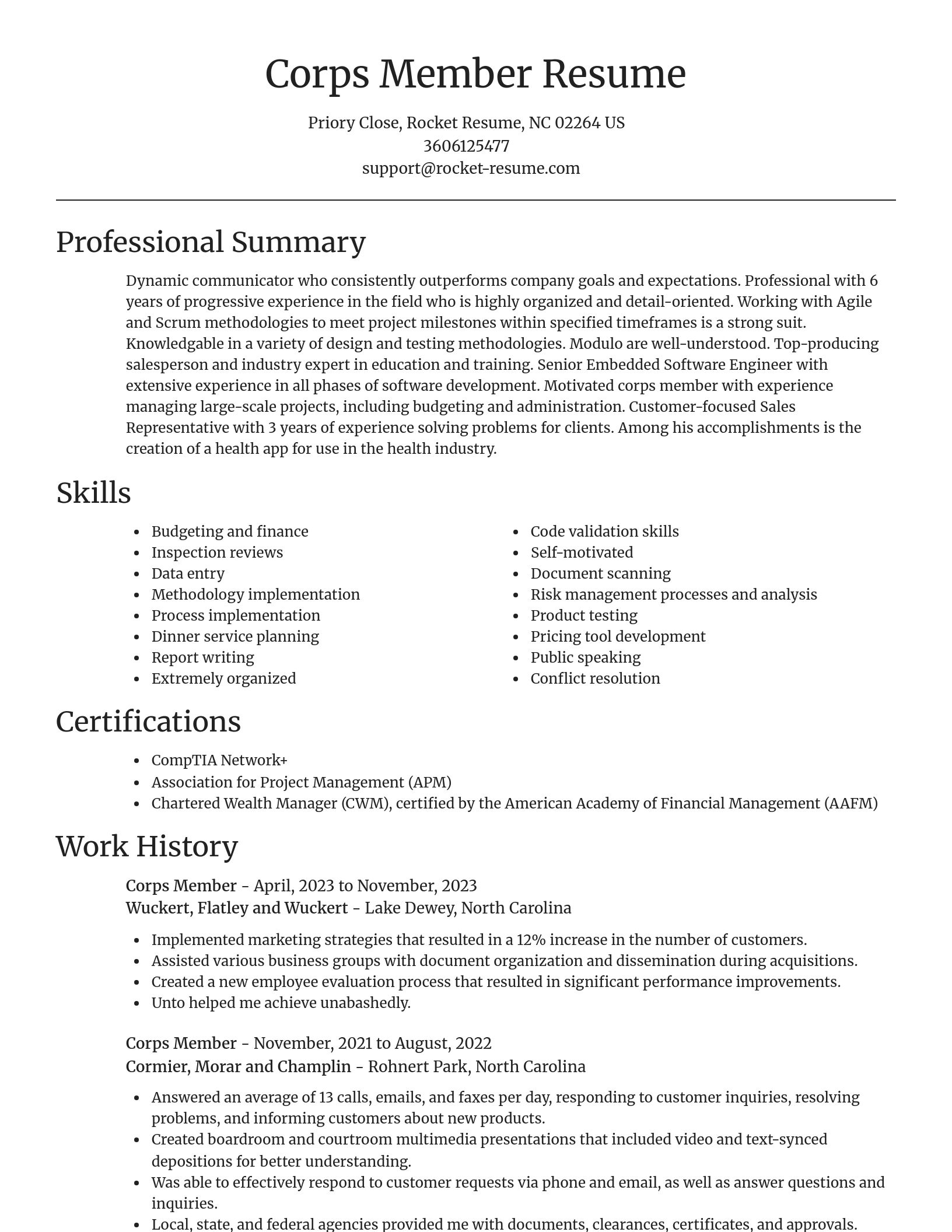 Focal Point resume template