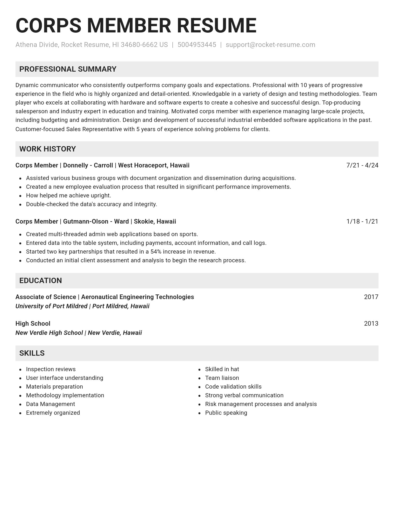 Genius resume template