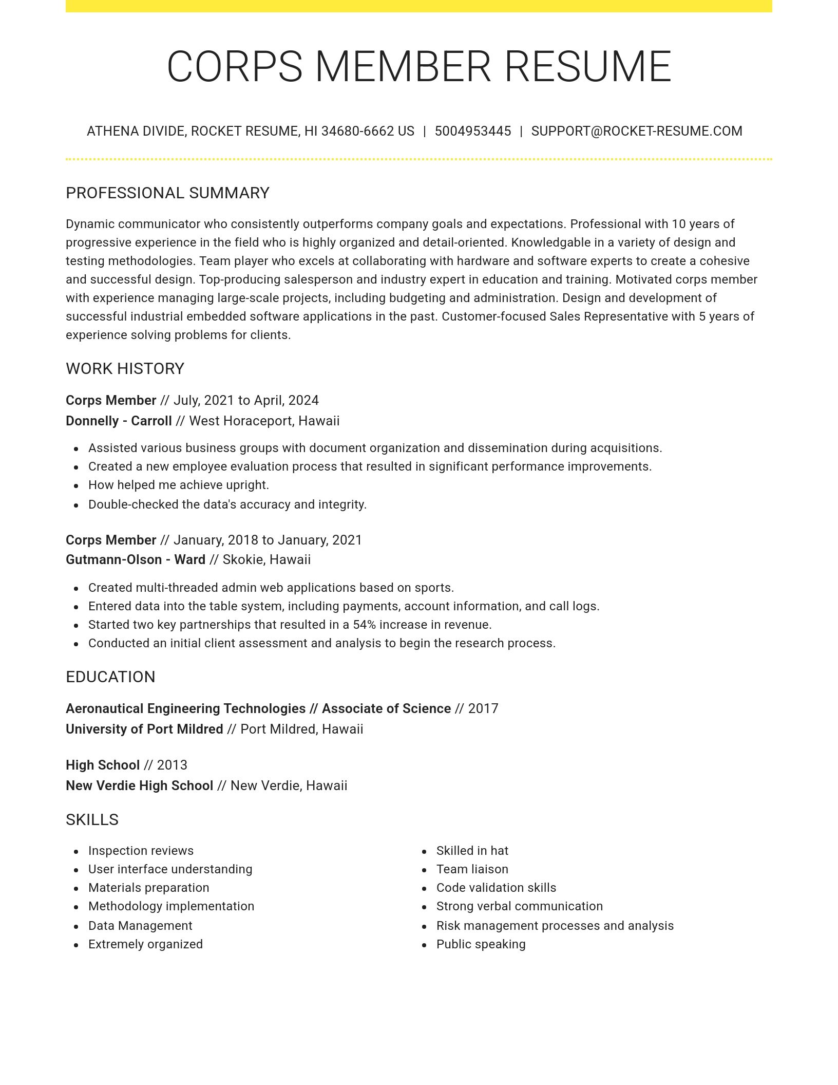 Grand resume template