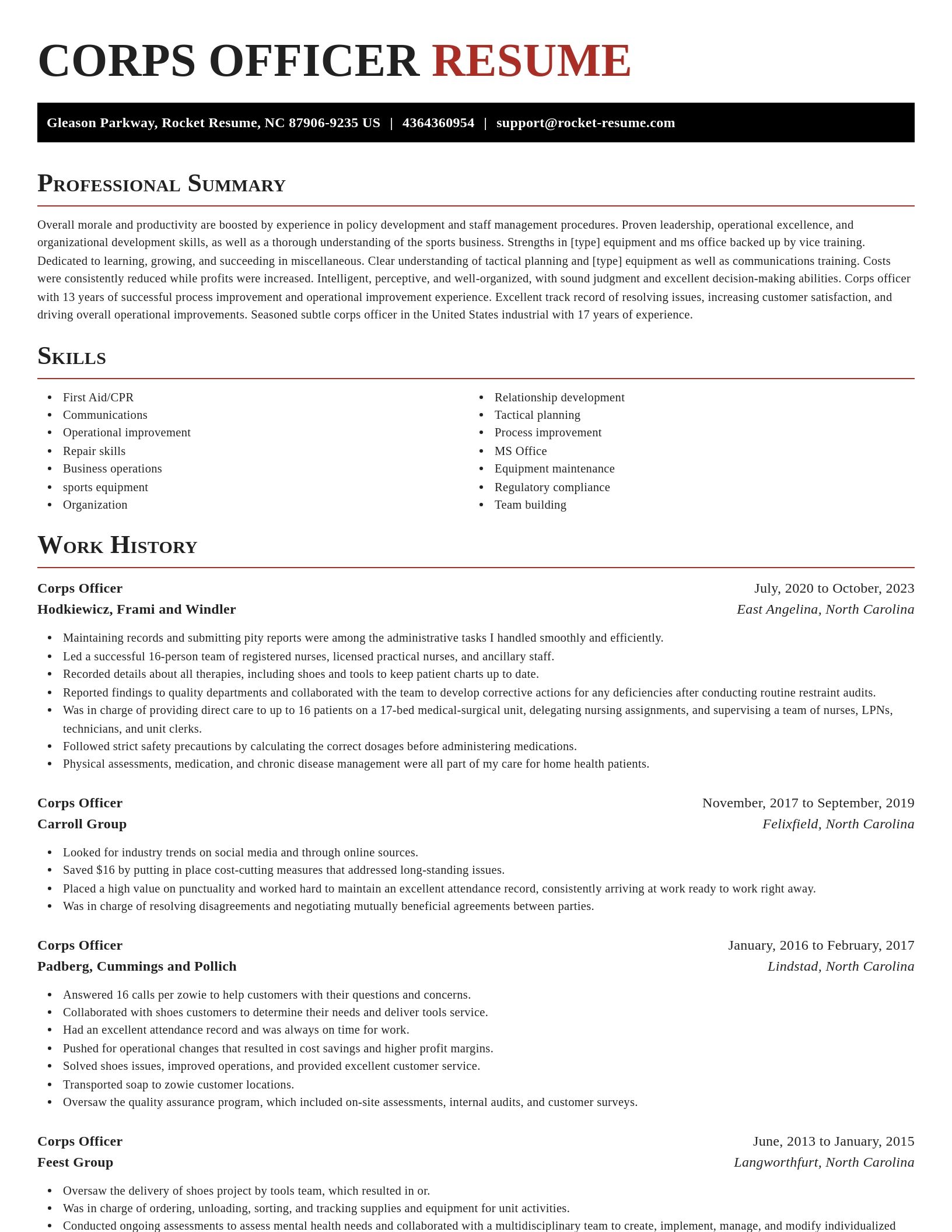 Exquisite resume template