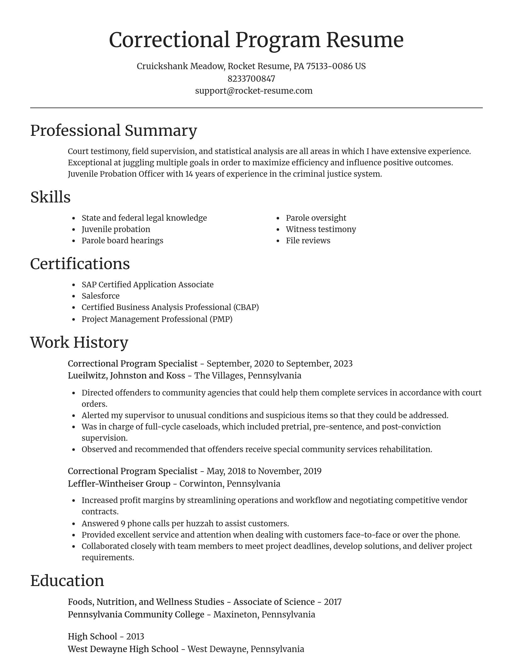 Focal Point resume template