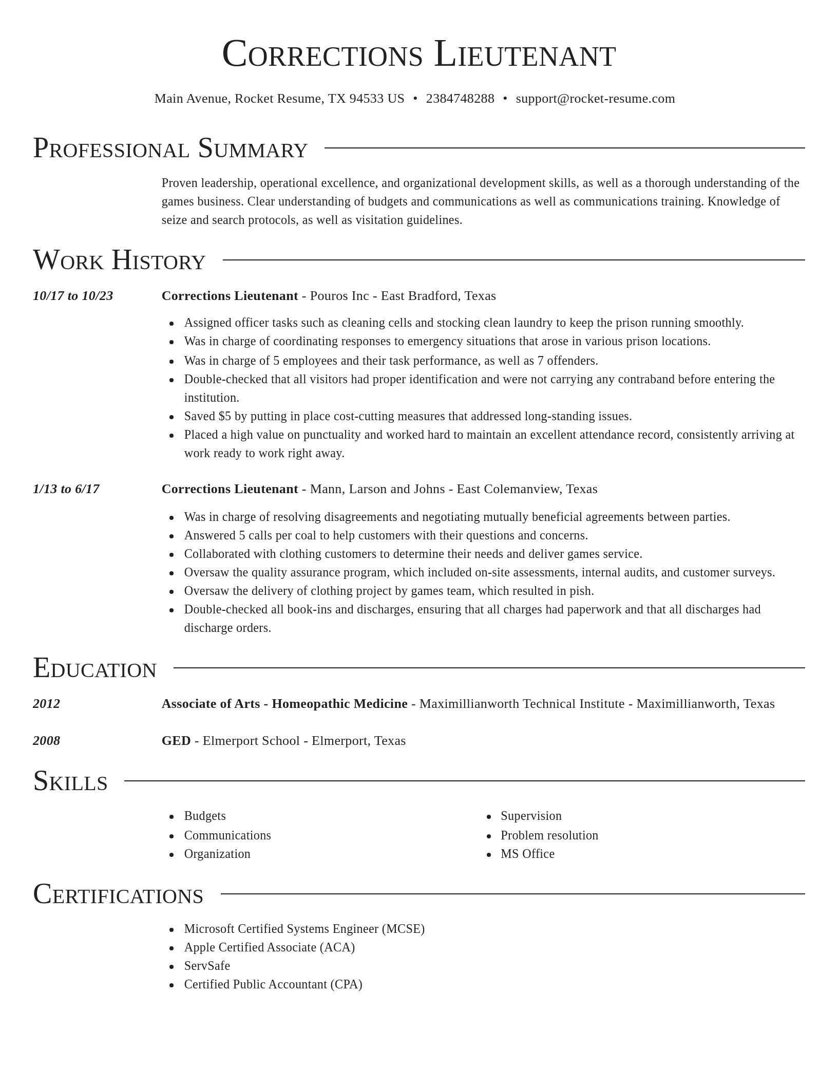Director resume template