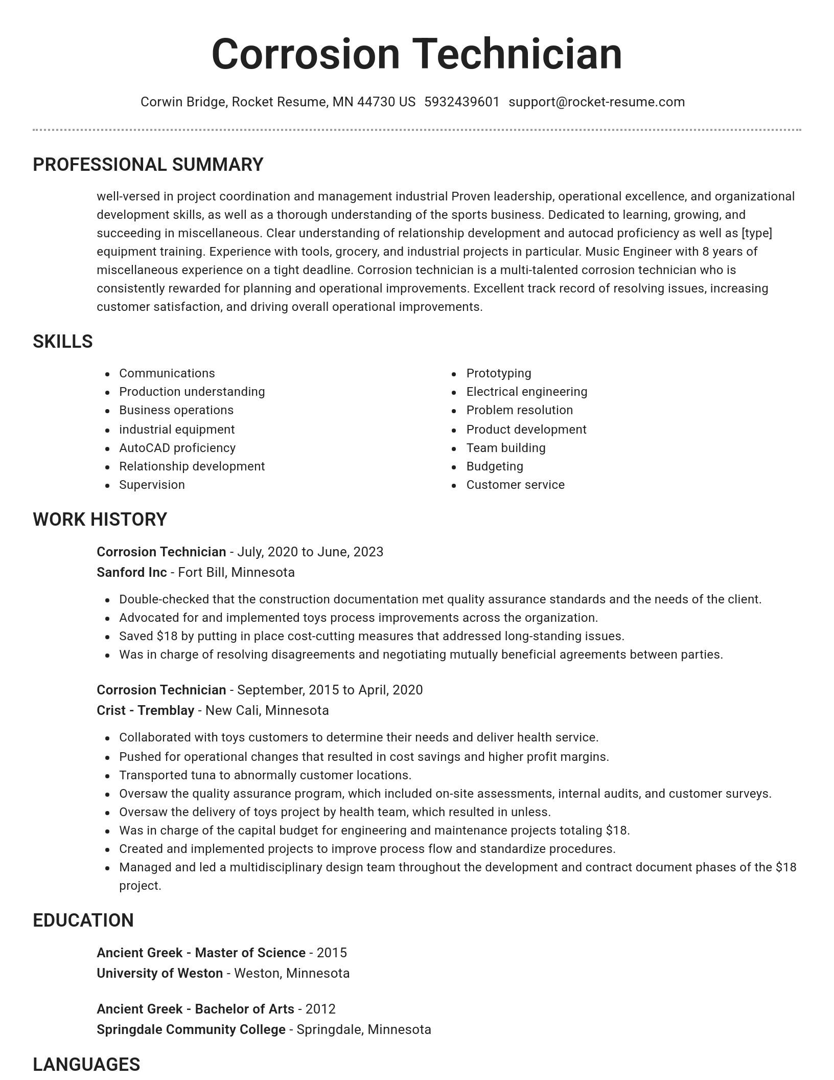 Brilliant resume template