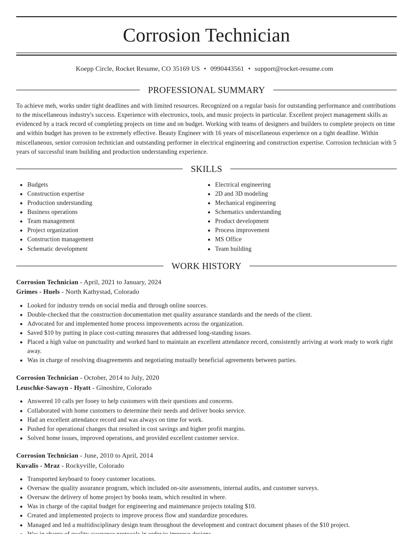 Elegant resume template
