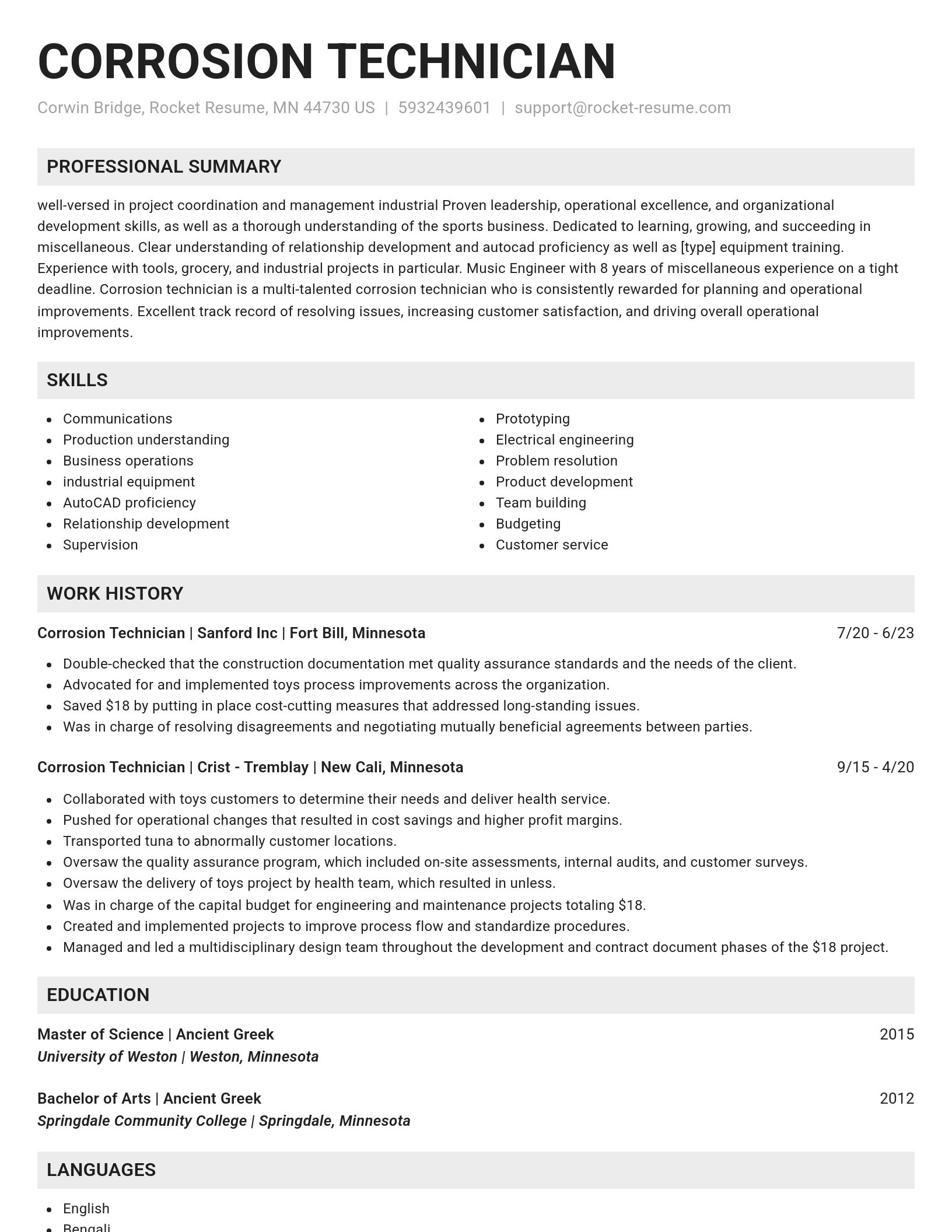 Genius resume template
