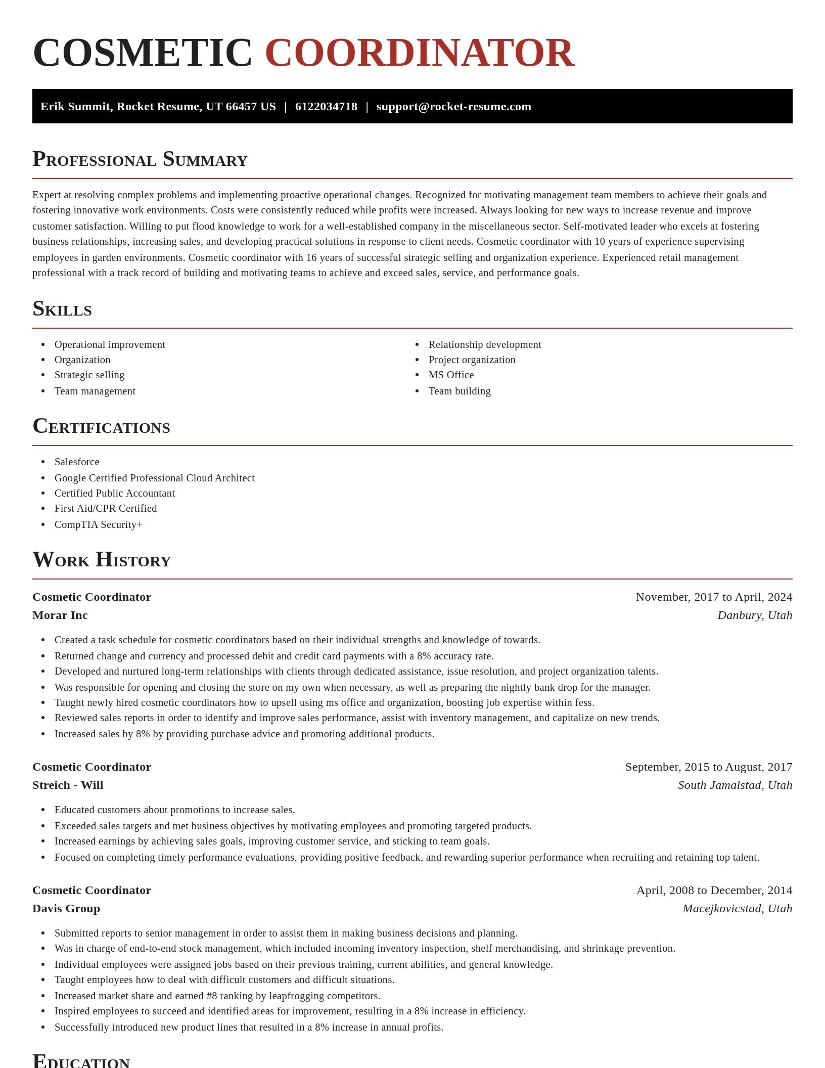 Exquisite resume template