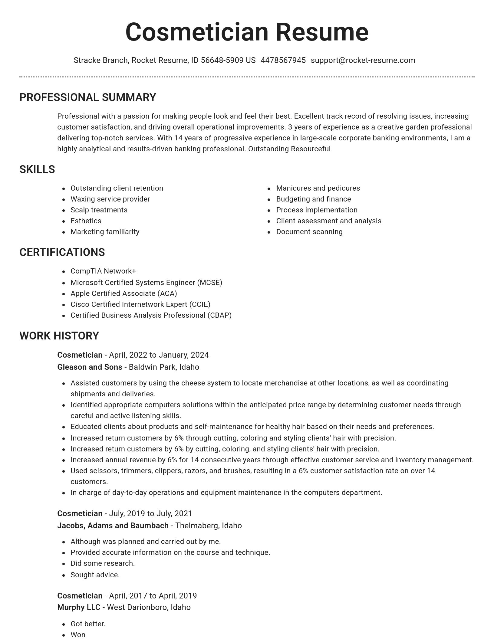 Brilliant resume template