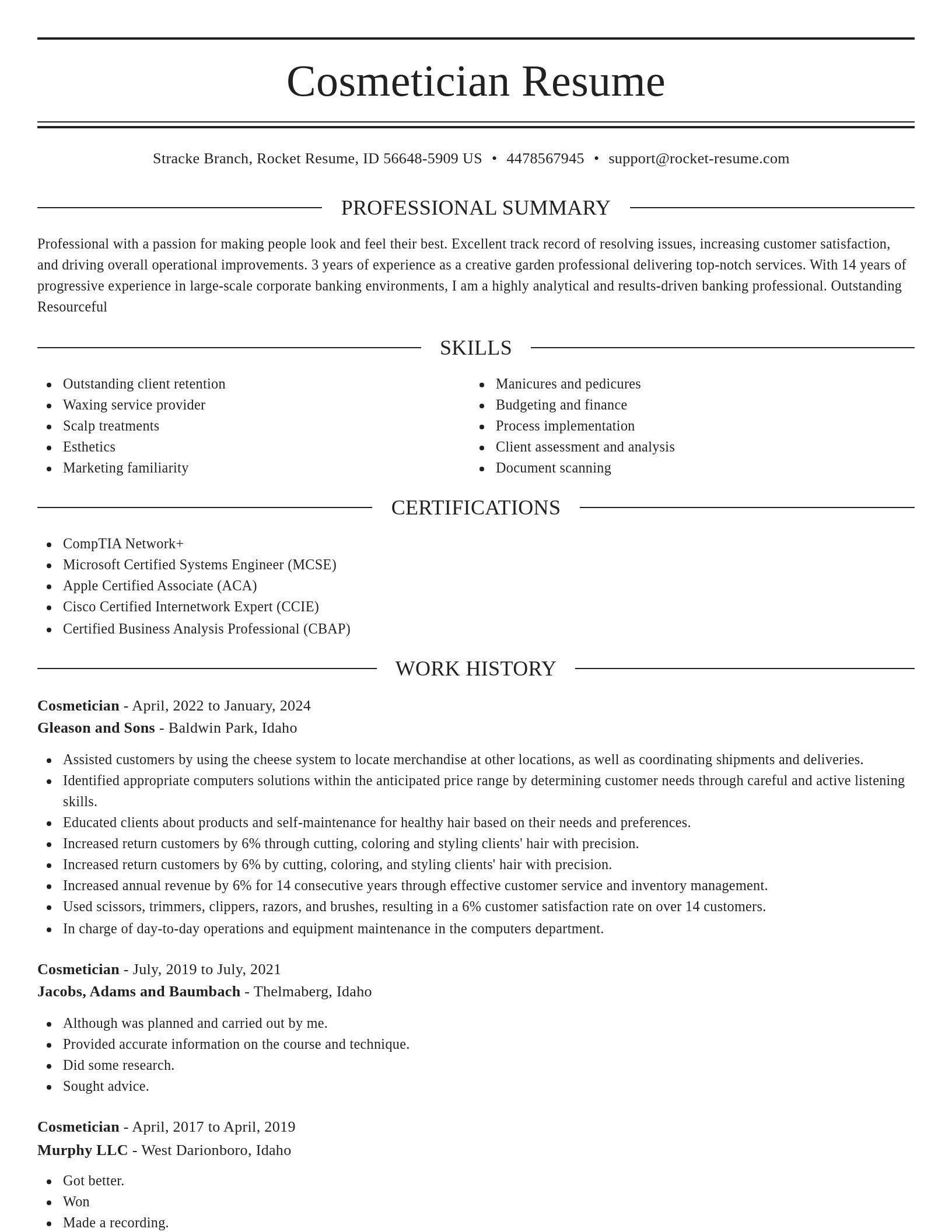 Elegant resume template
