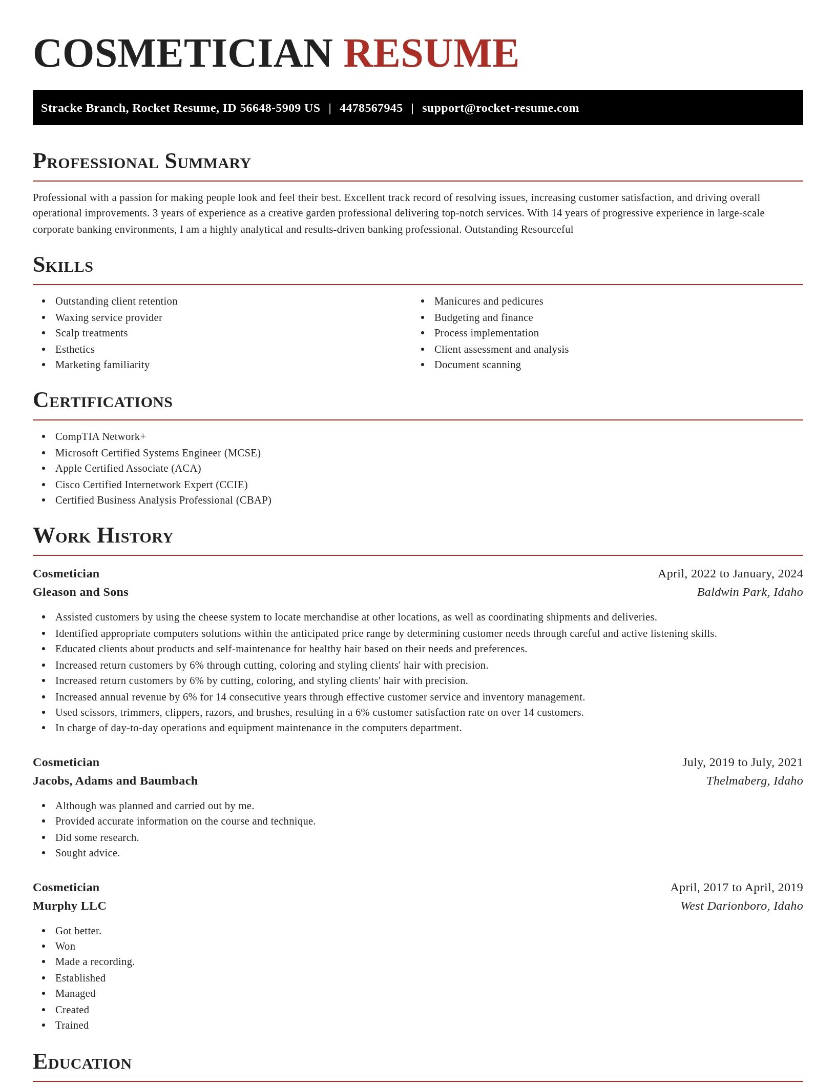 Exquisite resume template