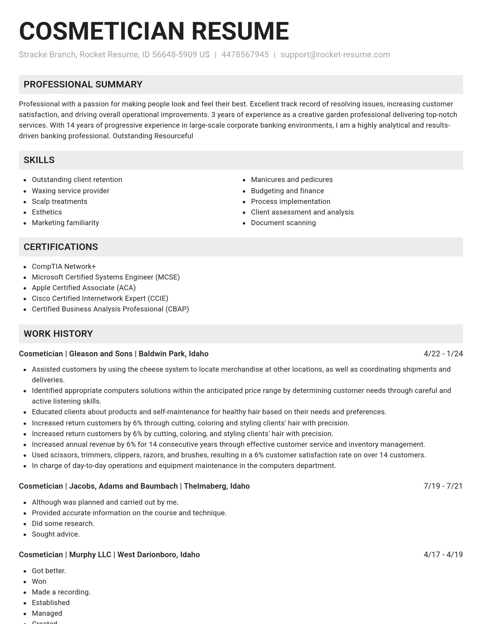 Genius resume template