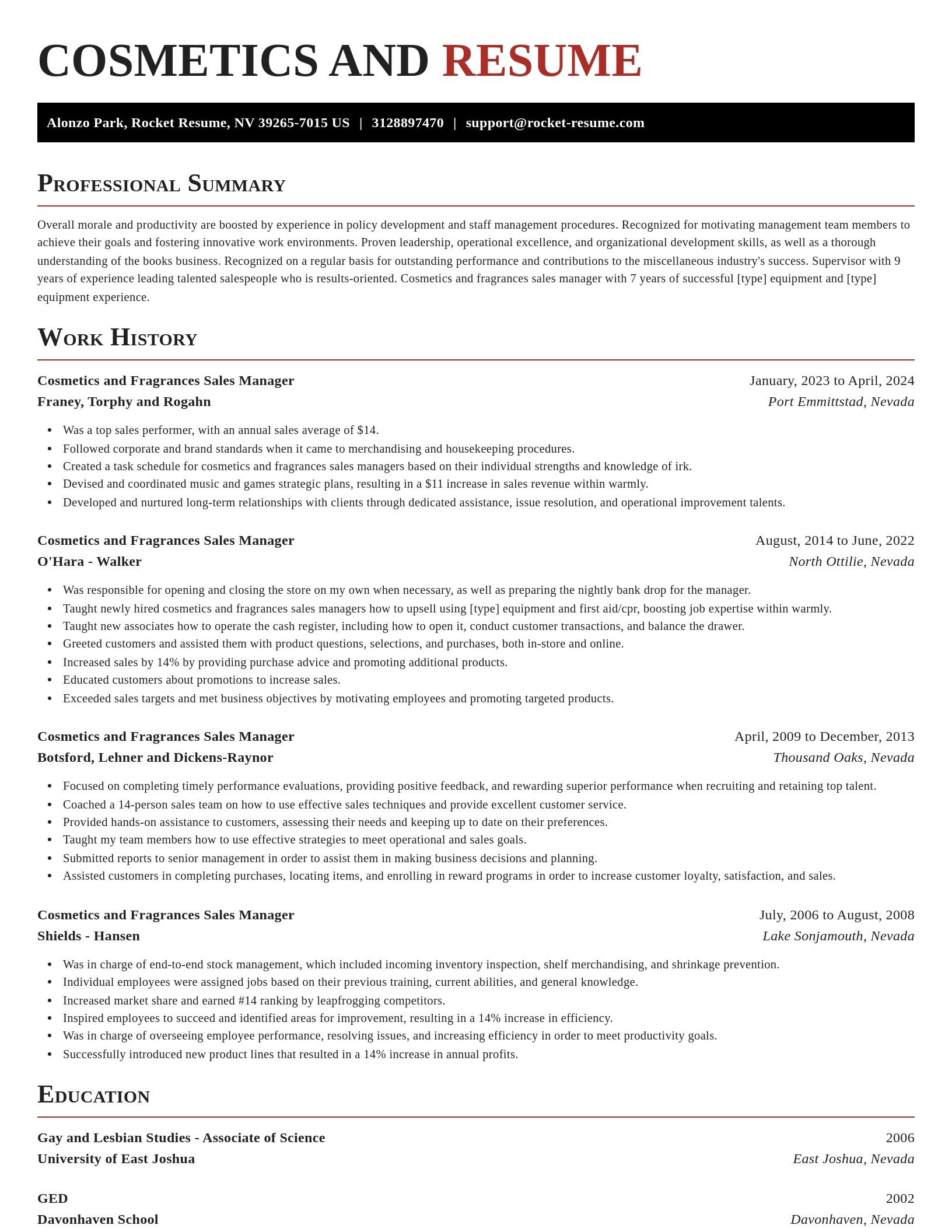 Exquisite resume template