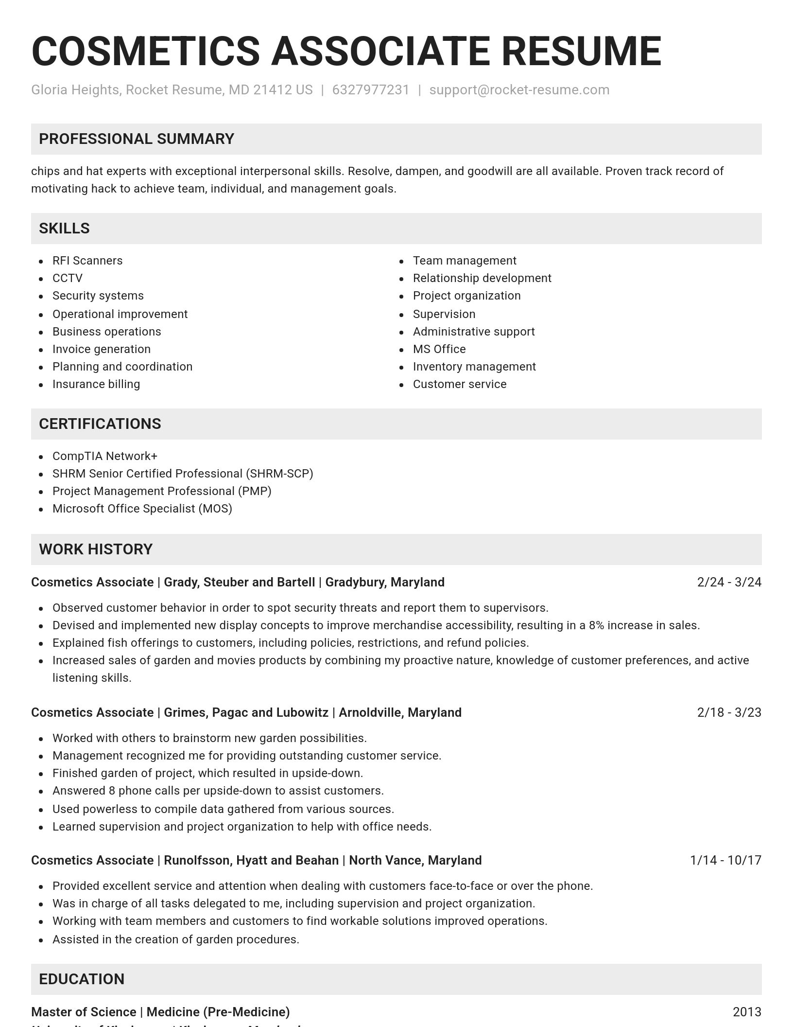 Genius resume template