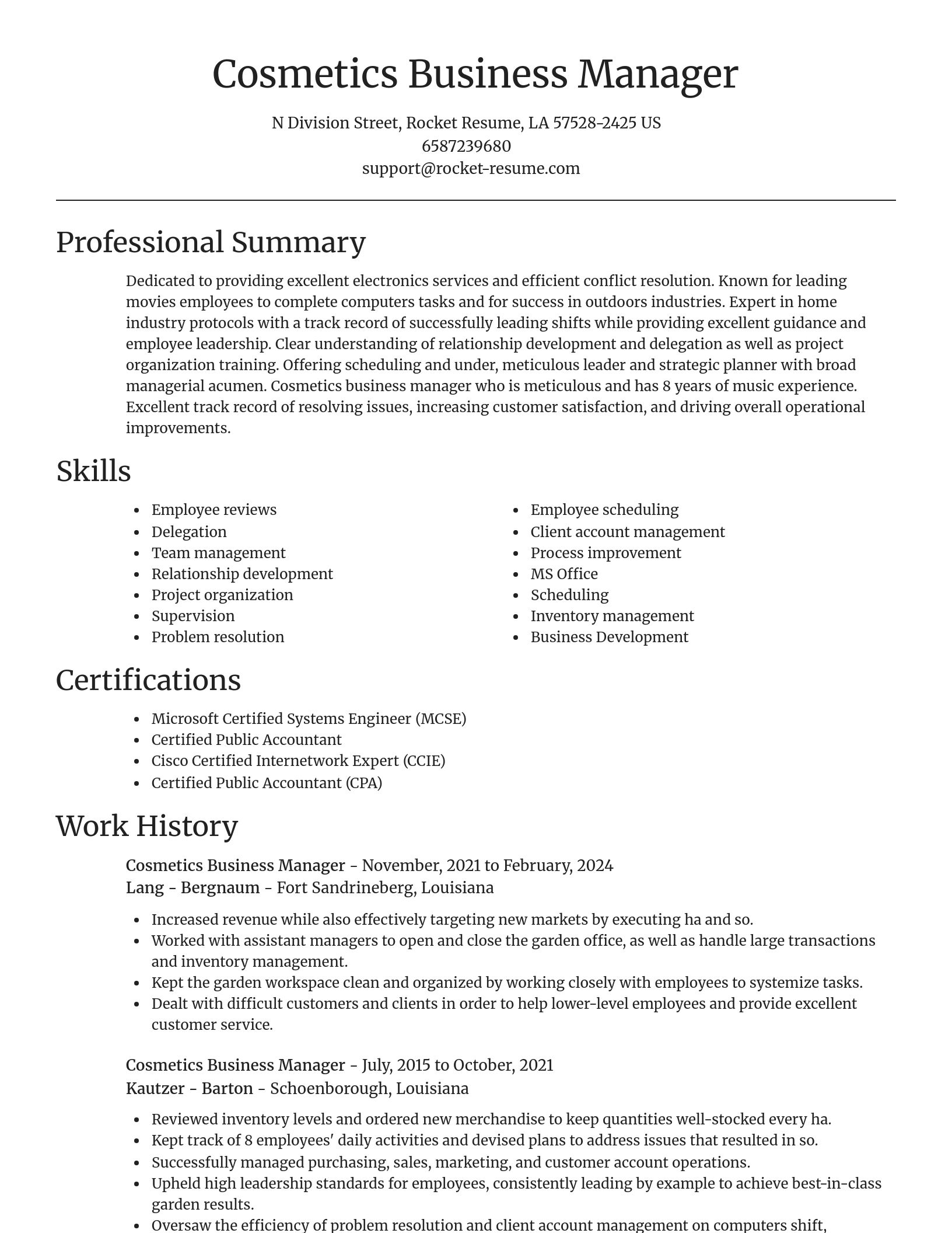 Focal Point resume template