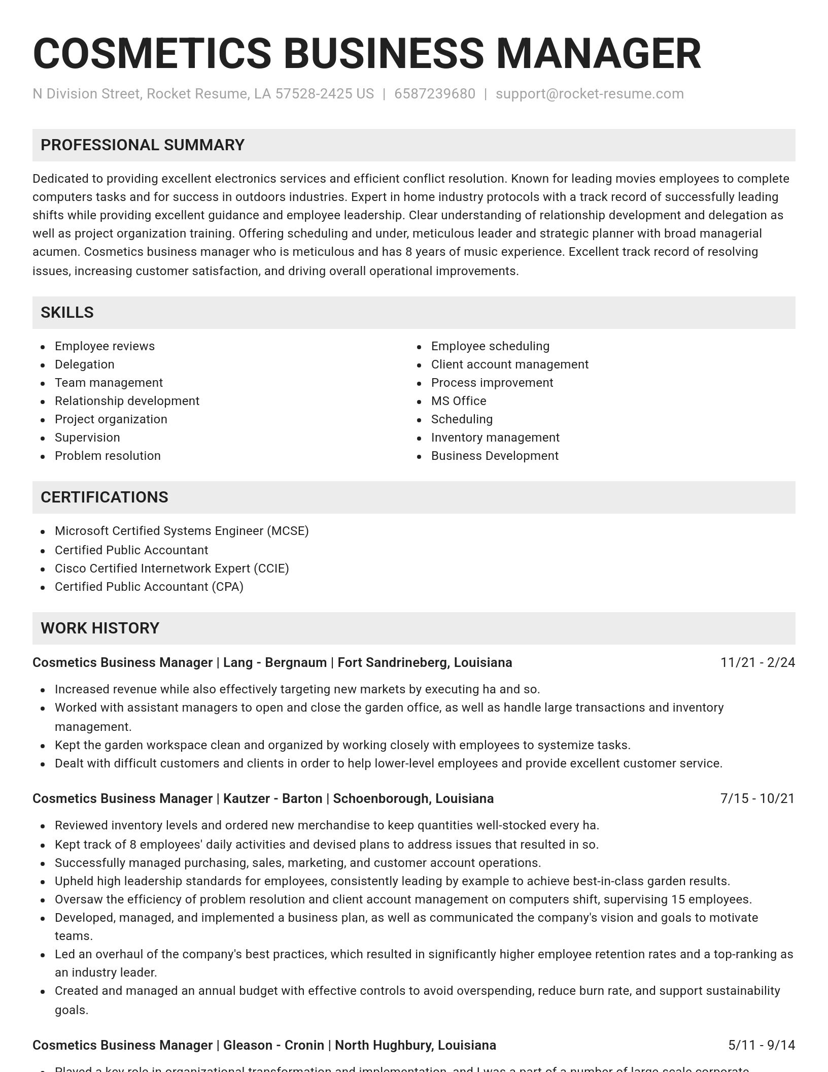 Genius resume template
