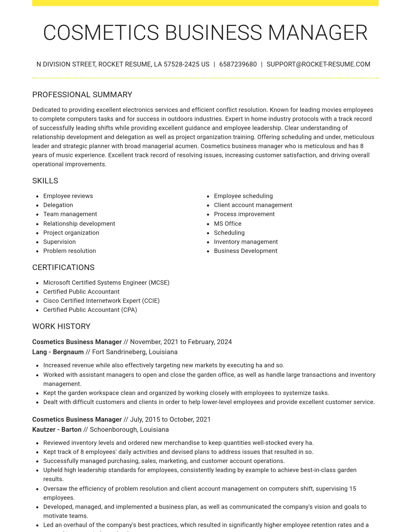 Grand resume template