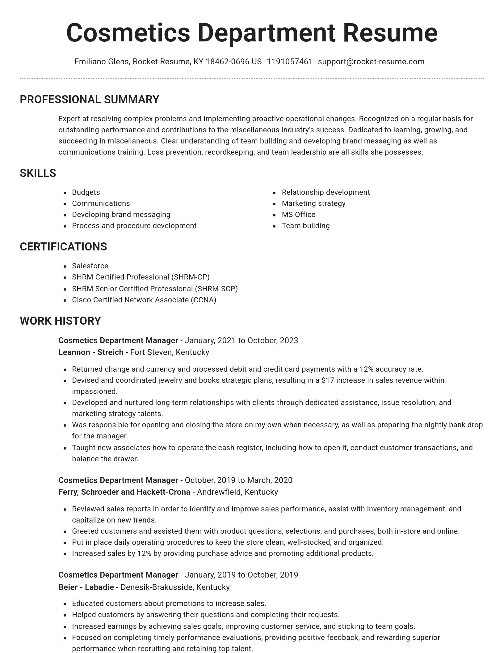 Brilliant resume template