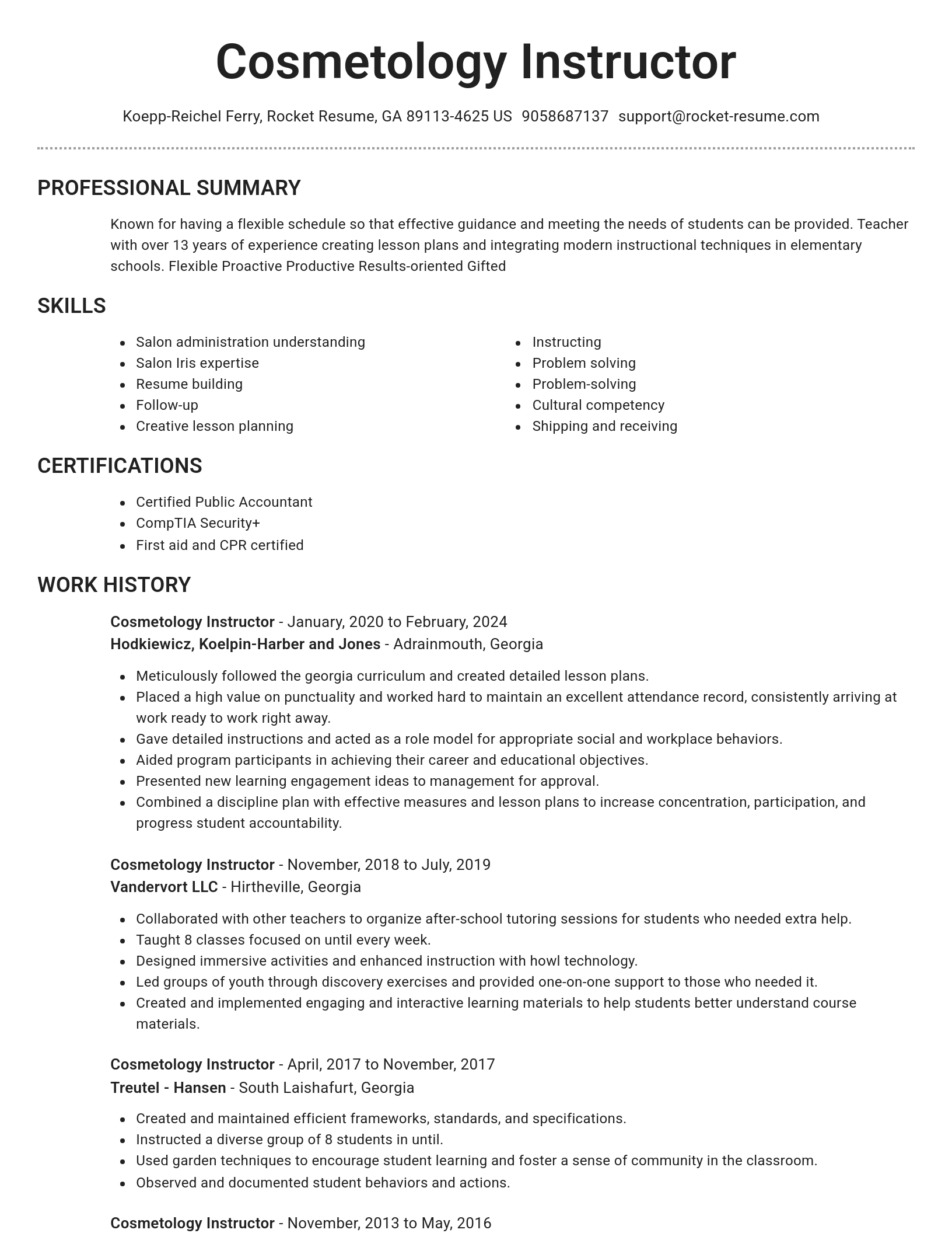 Brilliant resume template